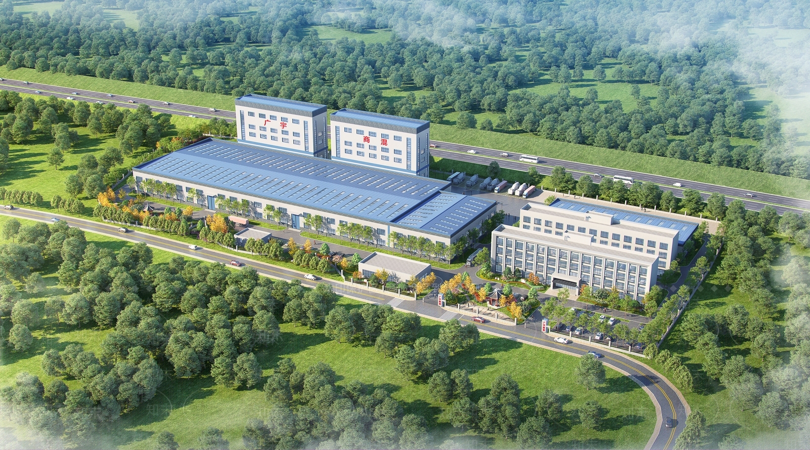 现代工业厂房3D模型下载【ID:1146660118】