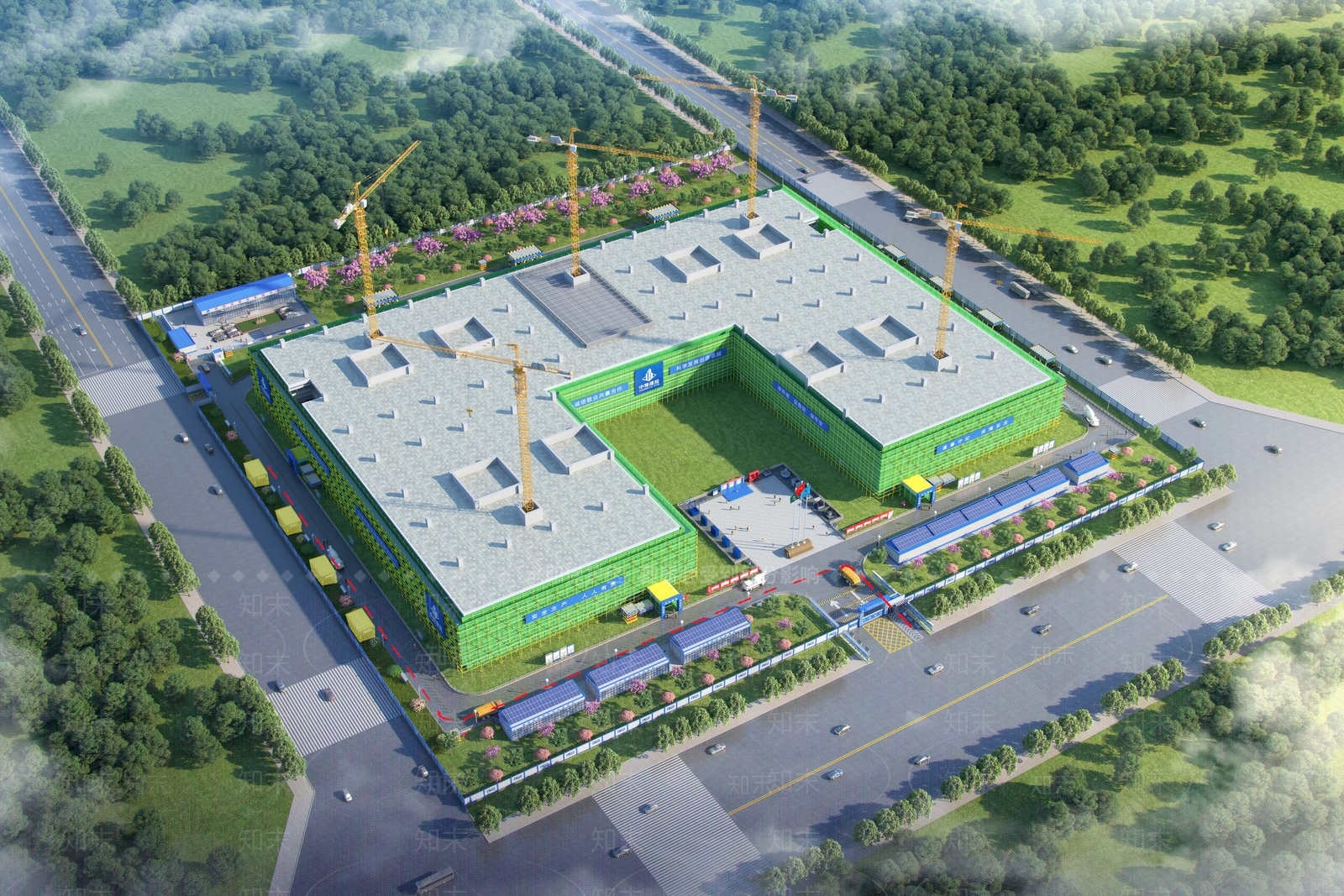 现代工业厂房3D模型下载【ID:1146661308】