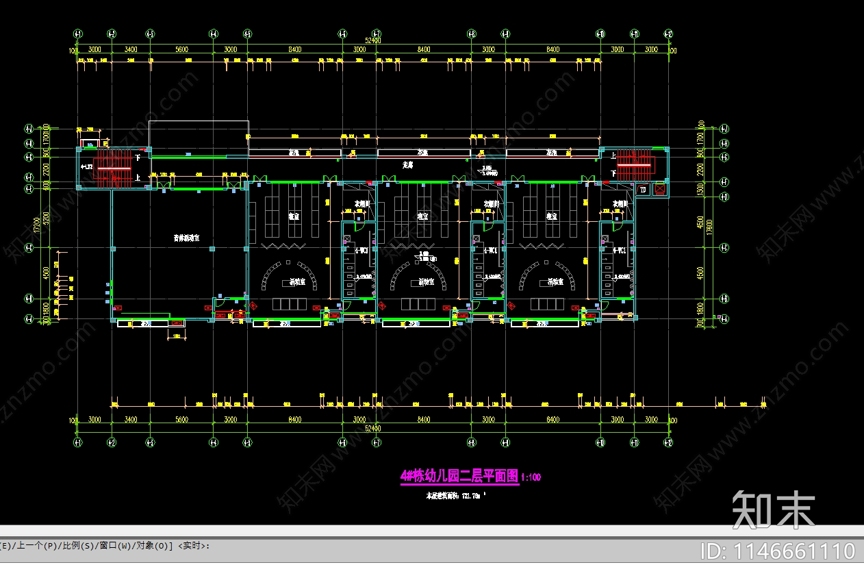 托儿所建筑cad施工图下载【ID:1146661110】