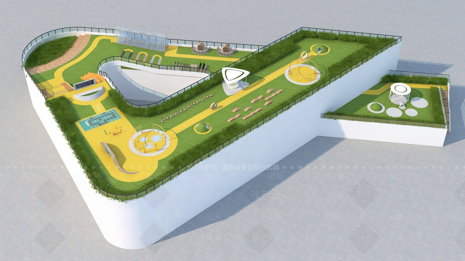 现代学校外观3D模型下载【ID:1146662624】