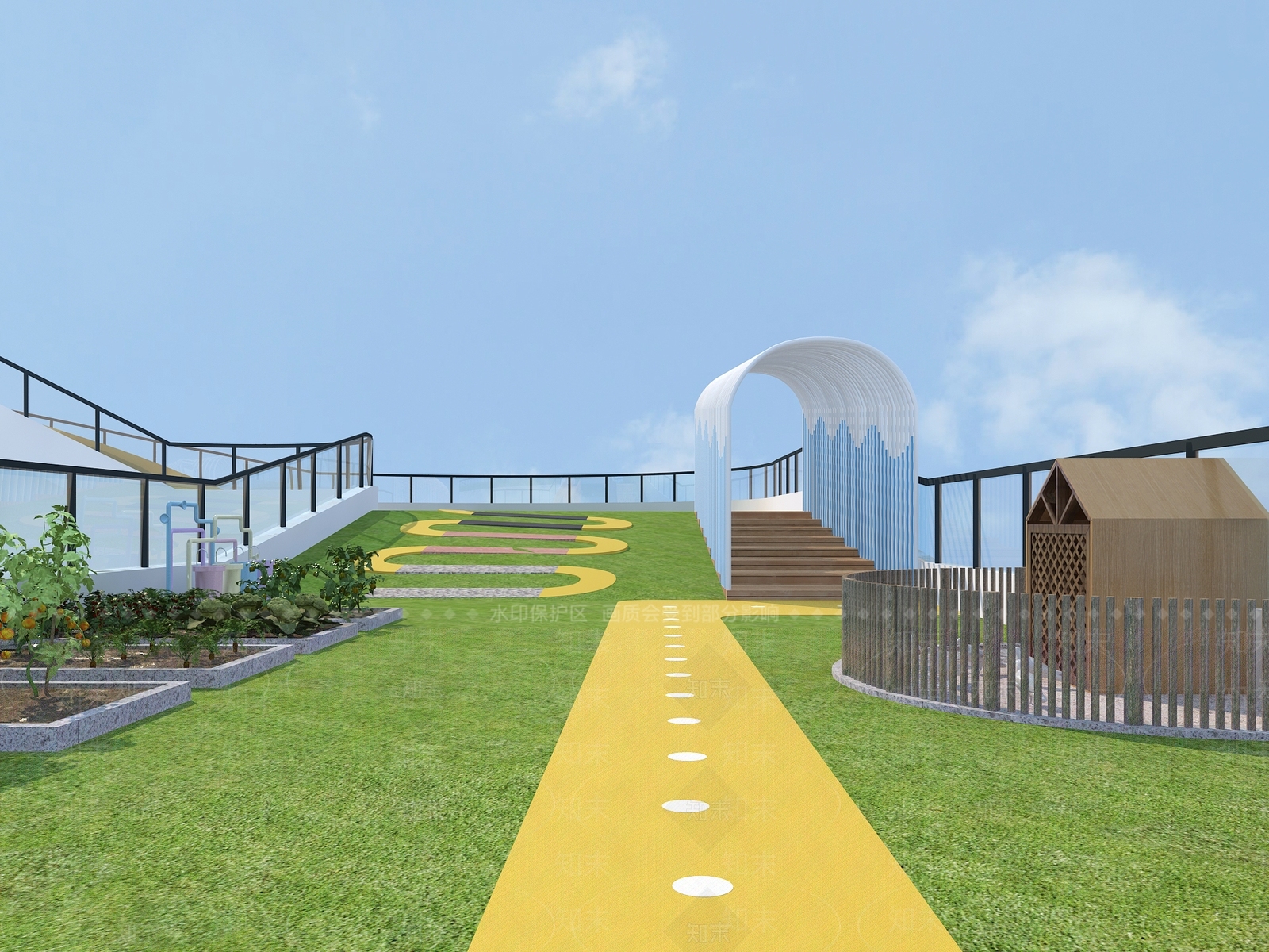 现代学校外观3D模型下载【ID:1146662624】