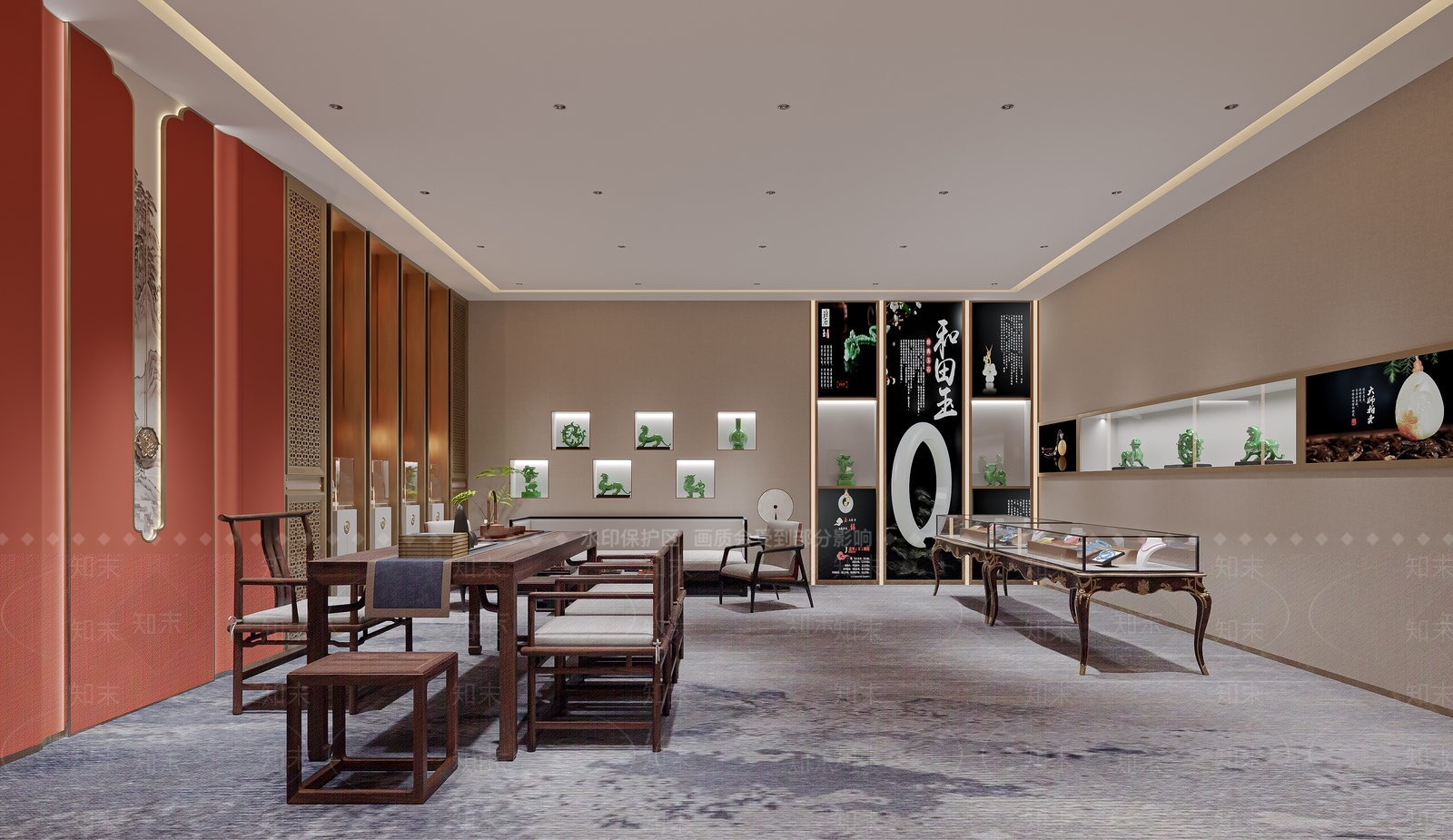 新中式珠宝店3D模型下载【ID:1146663401】