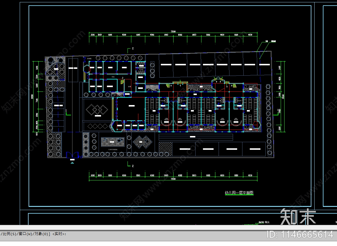 幼儿园建筑cad施工图下载【ID:1146665614】