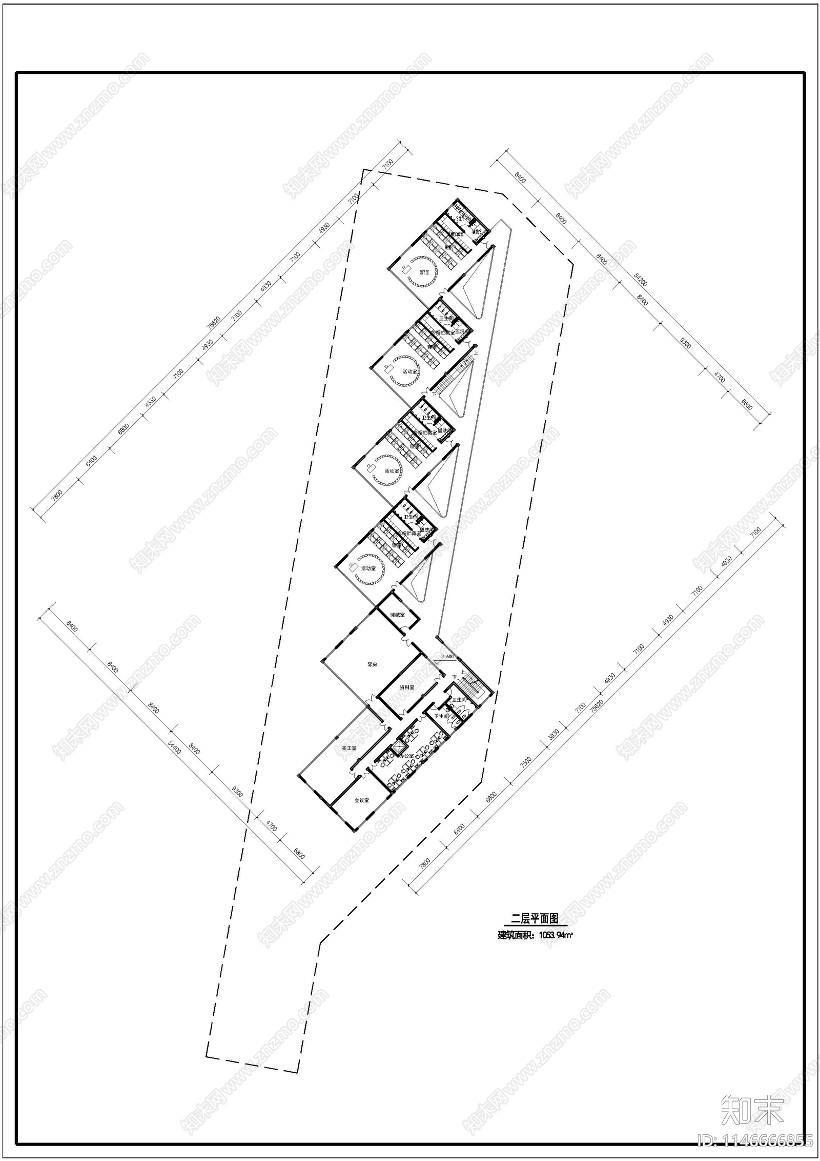 幼儿园建筑cad施工图下载【ID:1146666855】