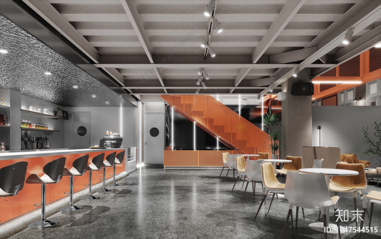 【3D悬赏模型】不山建筑设计现代风格奶茶咖啡店3D模型下载【ID:1147544515】