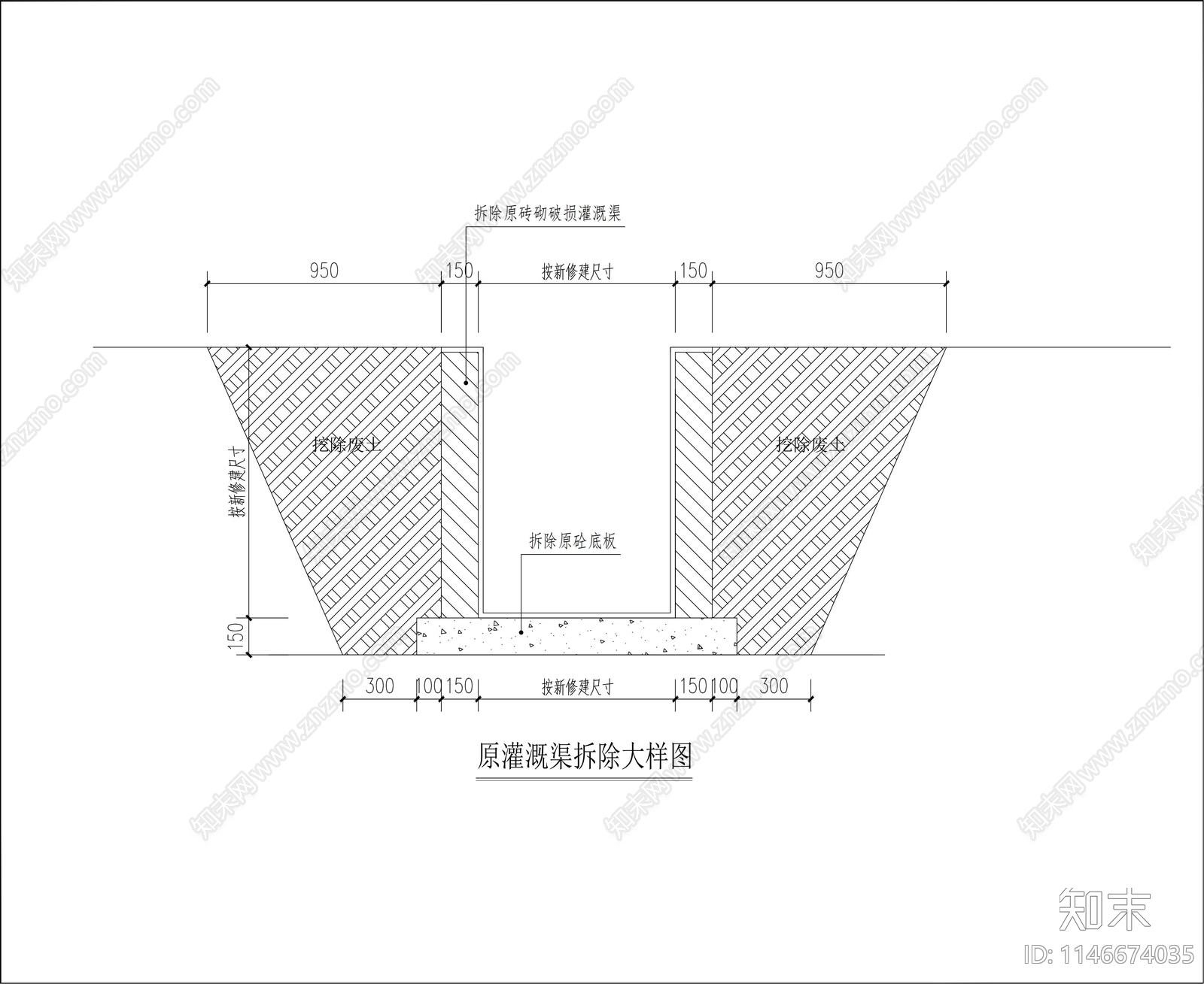 灌溉渠过路涵管节点cad施工图下载【ID:1146674035】