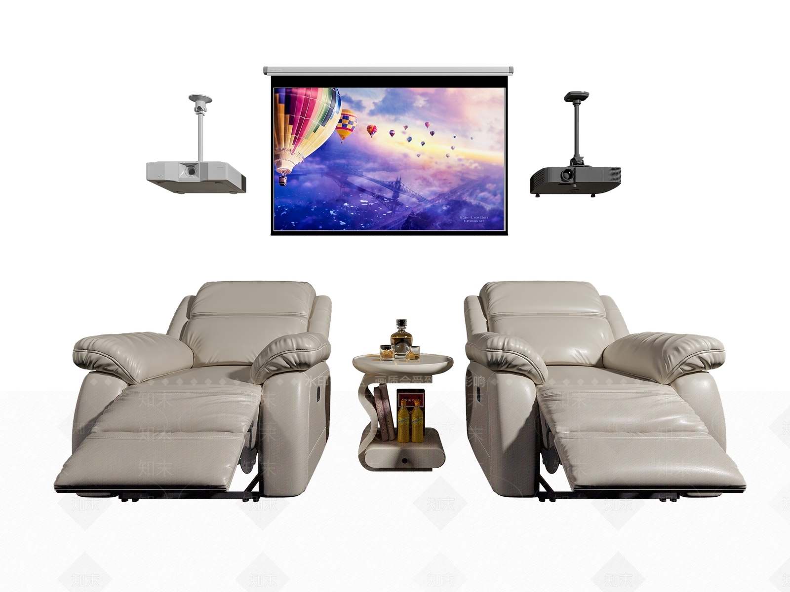 现代按摩椅3D模型下载【ID:1146677069】