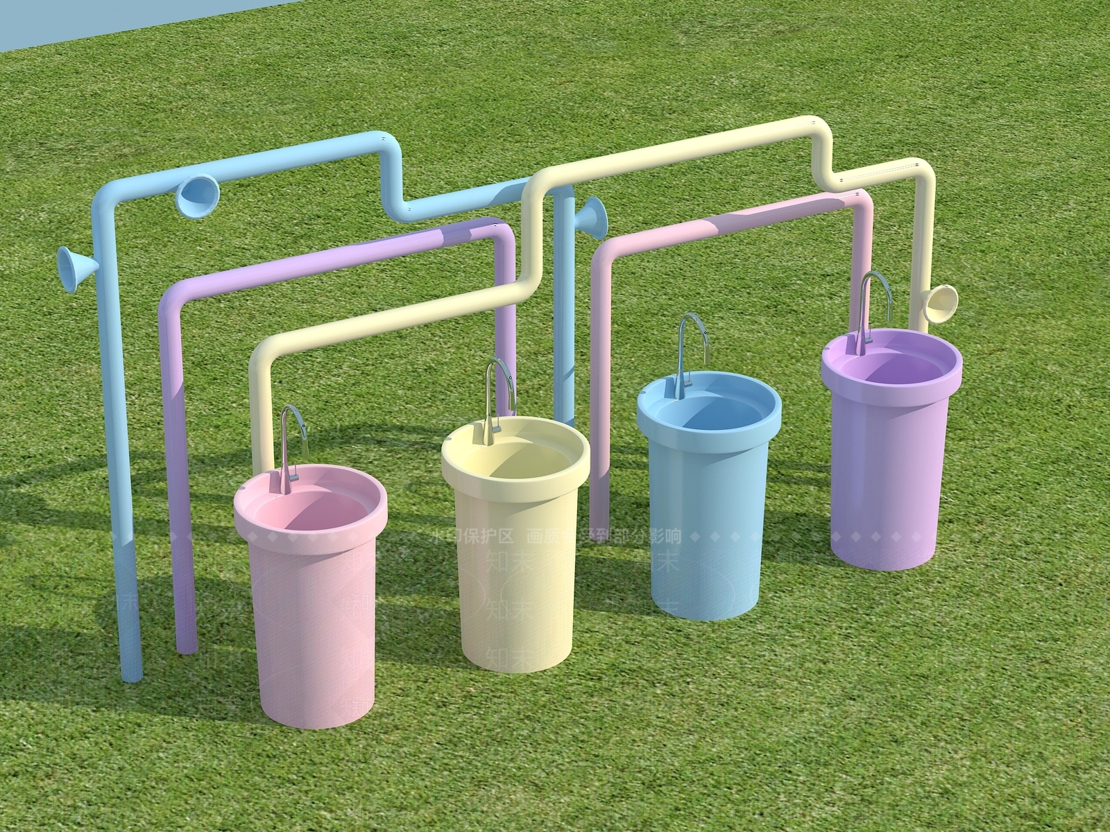 幼儿园洗手台3D模型下载【ID:1146685988】