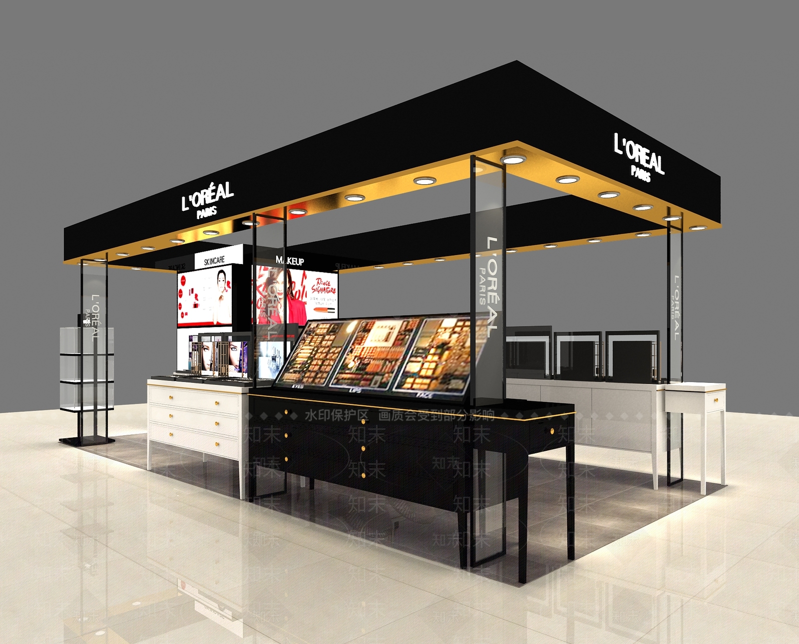 现代化妆品商场柜台3D模型下载【ID:1146686158】