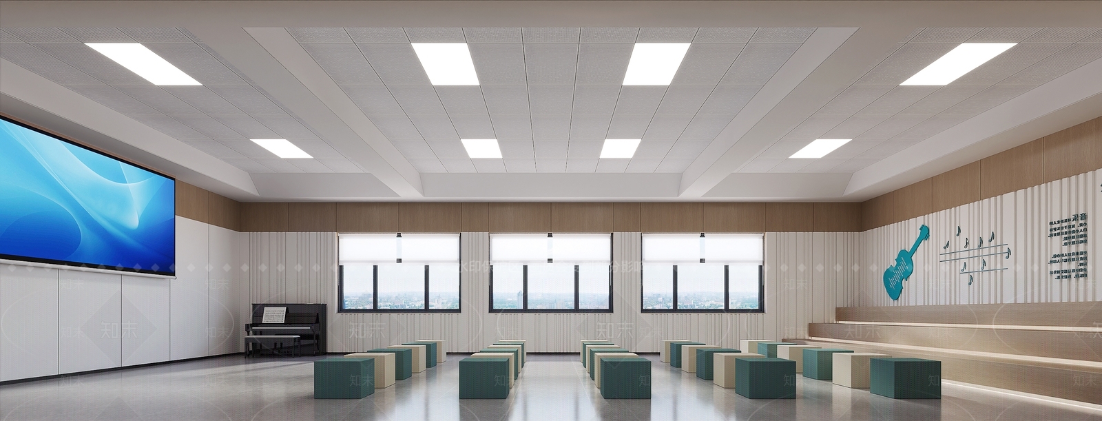 现代报告厅3D模型下载【ID:1214075199】