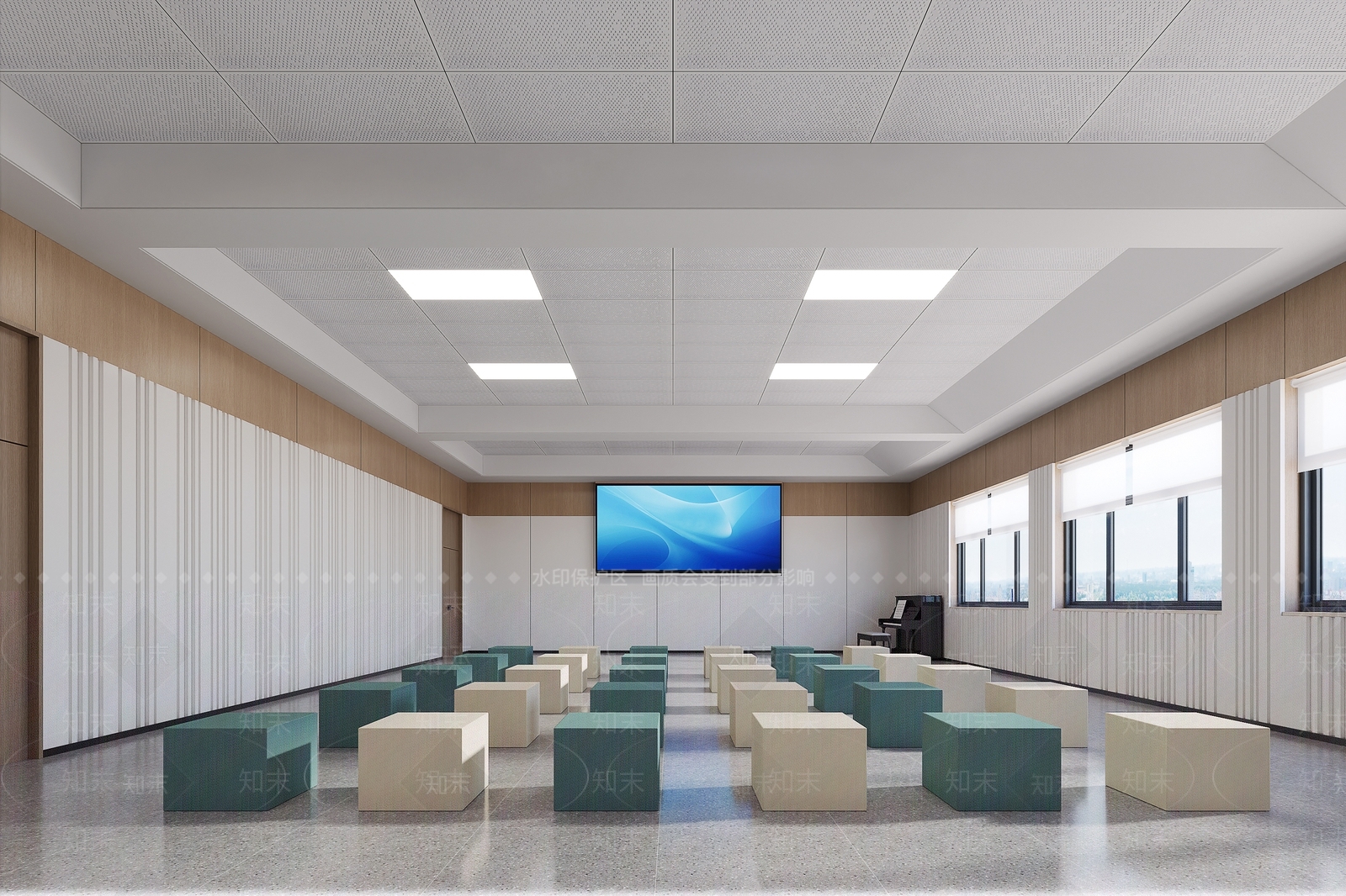 现代报告厅3D模型下载【ID:1214075199】