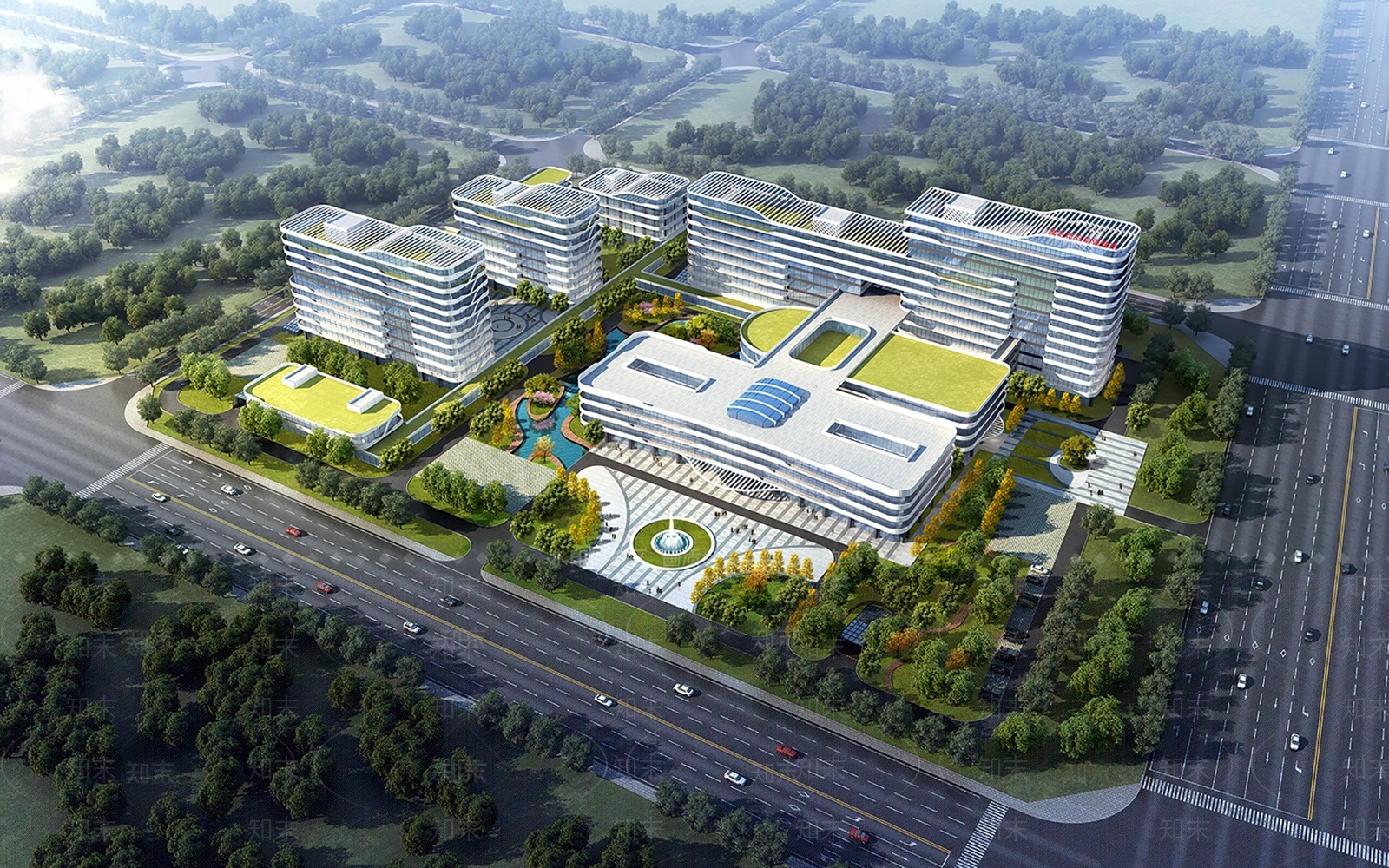 现代医疗建筑SU模型下载【ID:1146700787】