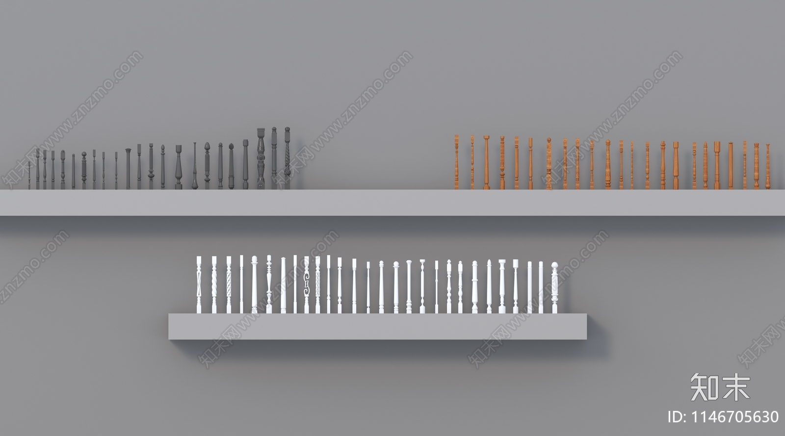 欧式柱子3D模型下载【ID:1146705630】