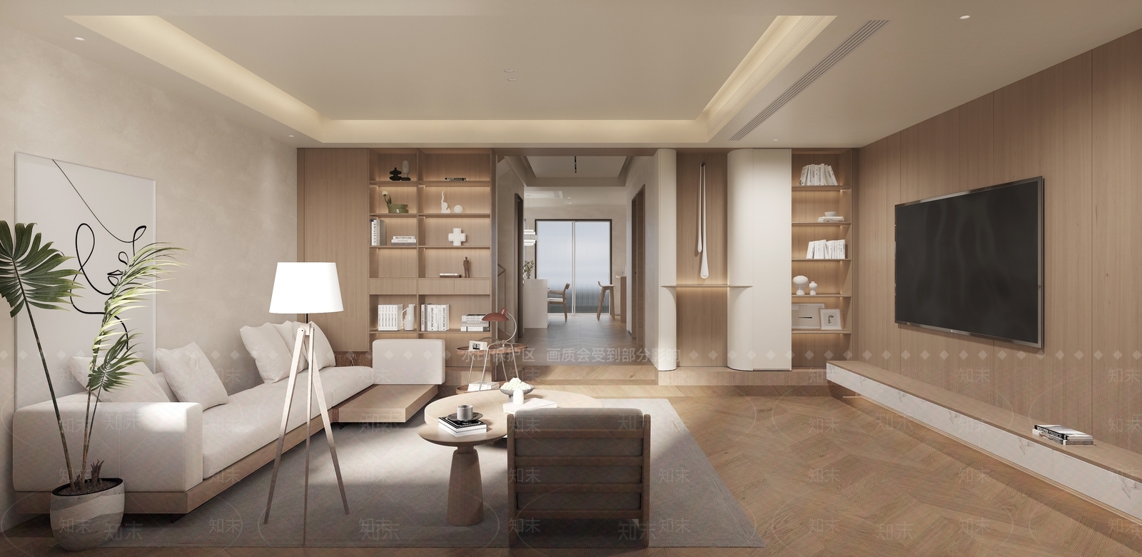 现代loft客餐厅3D模型下载【ID:1146706843】