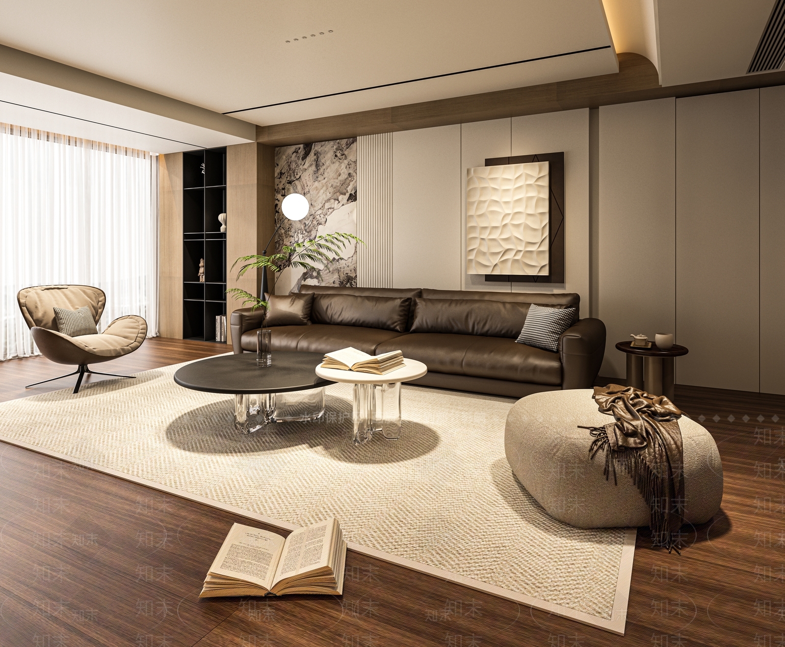 现代意式家居客厅3D模型下载【ID:1146706759】_知末3d模型网