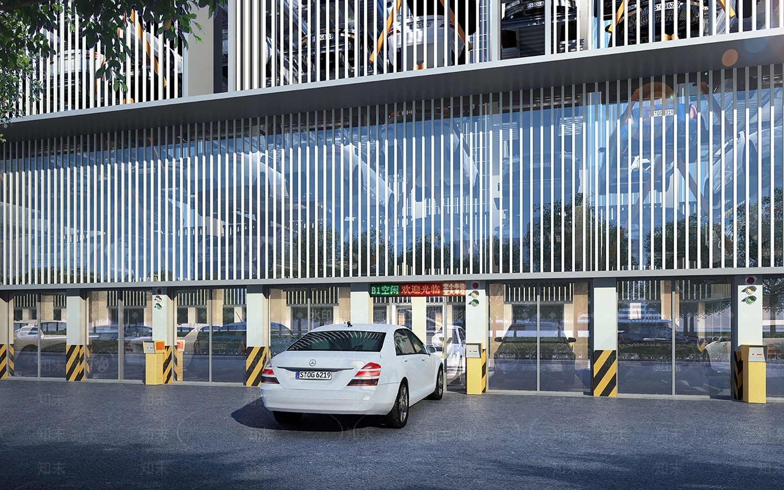 现代停车楼SU模型下载【ID:1146706837】