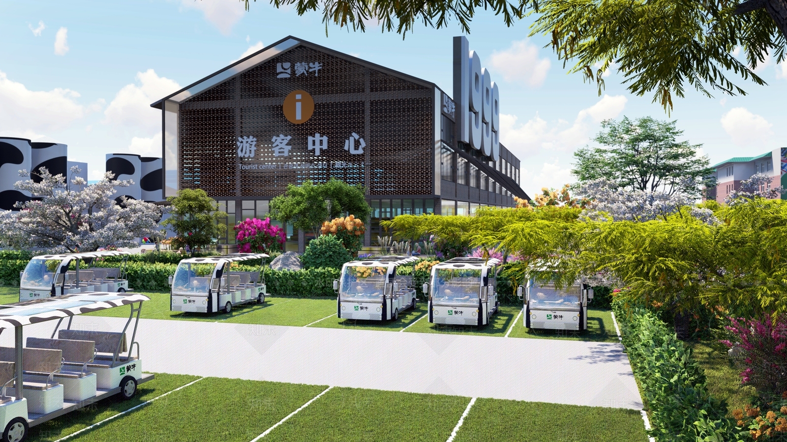 现代游客中心SU模型下载【ID:1146709671】