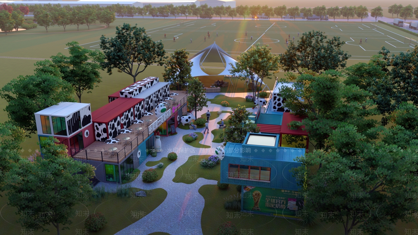 现代商业建筑SU模型下载【ID:1146709959】
