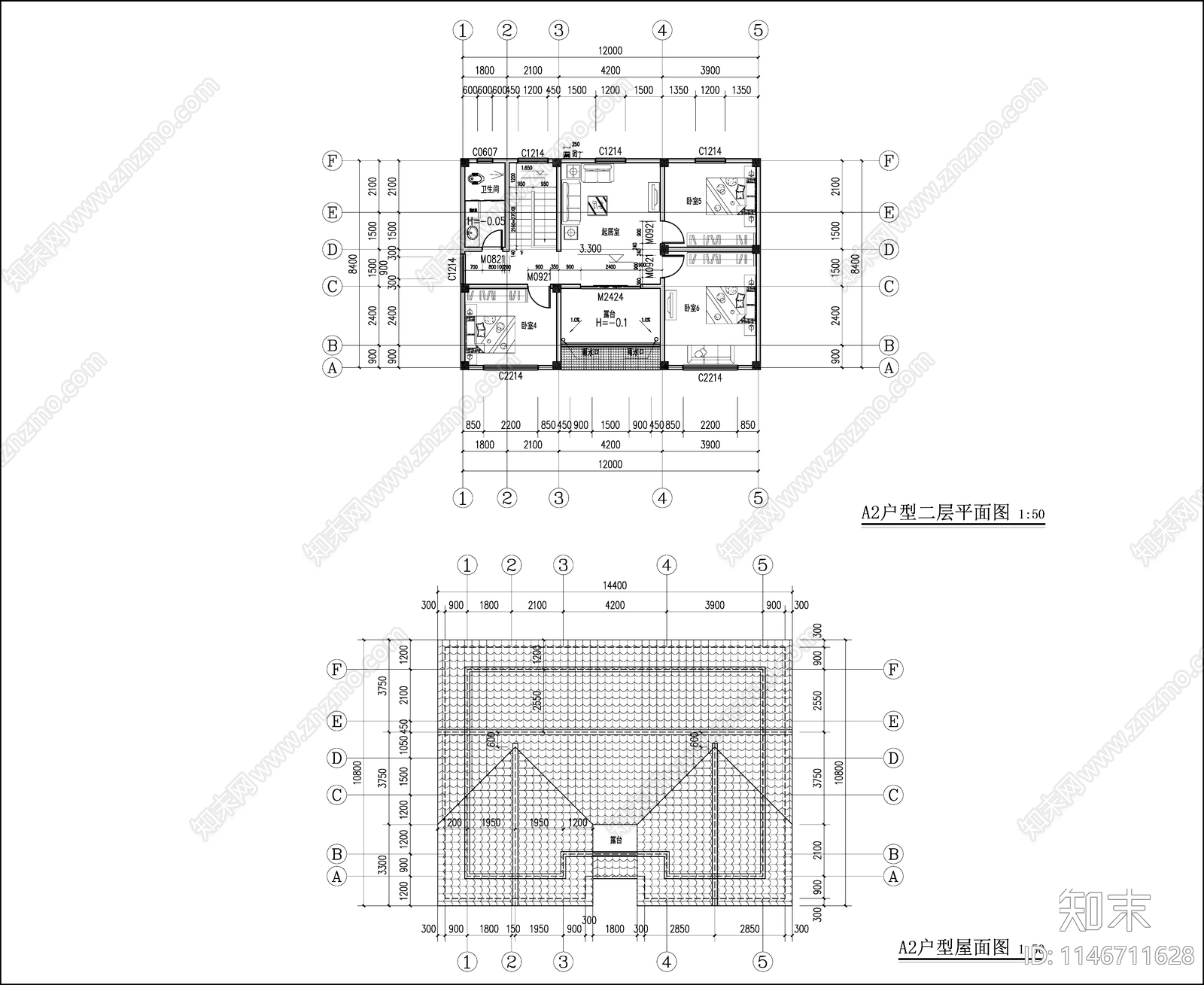 美丽乡村民用建筑全套cad施工图下载【ID:1146711628】