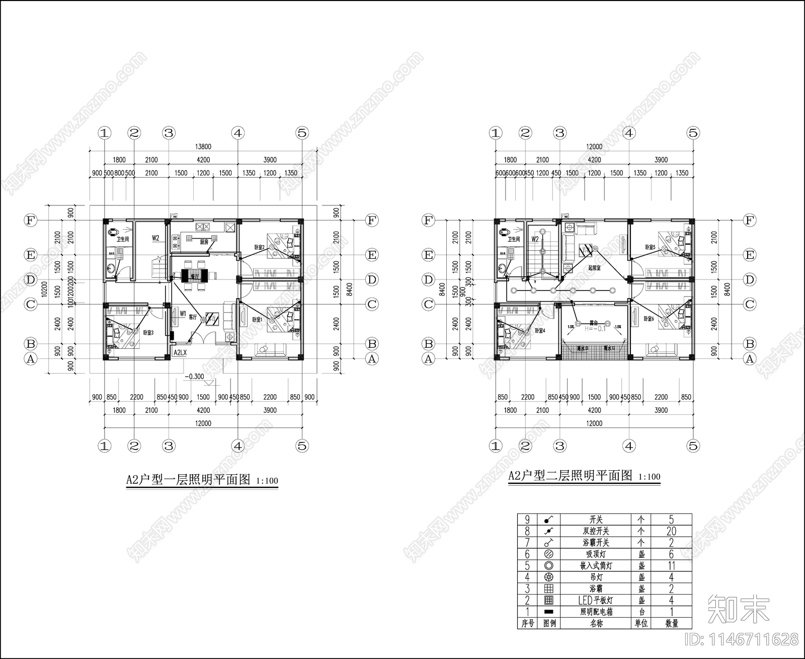 美丽乡村民用建筑全套cad施工图下载【ID:1146711628】