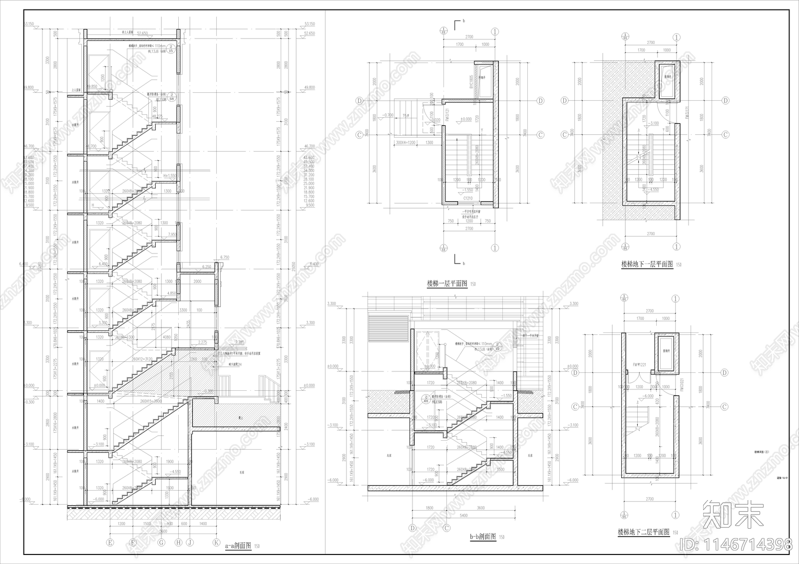 17层高层住宅楼建筑cad施工图下载【ID:1146714398】