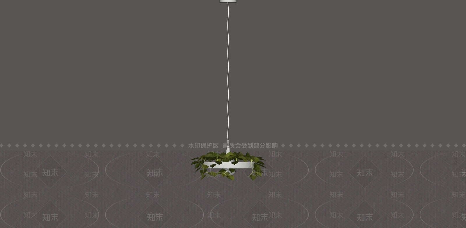 现代植物金属吊灯SU模型下载【ID:1146719566】