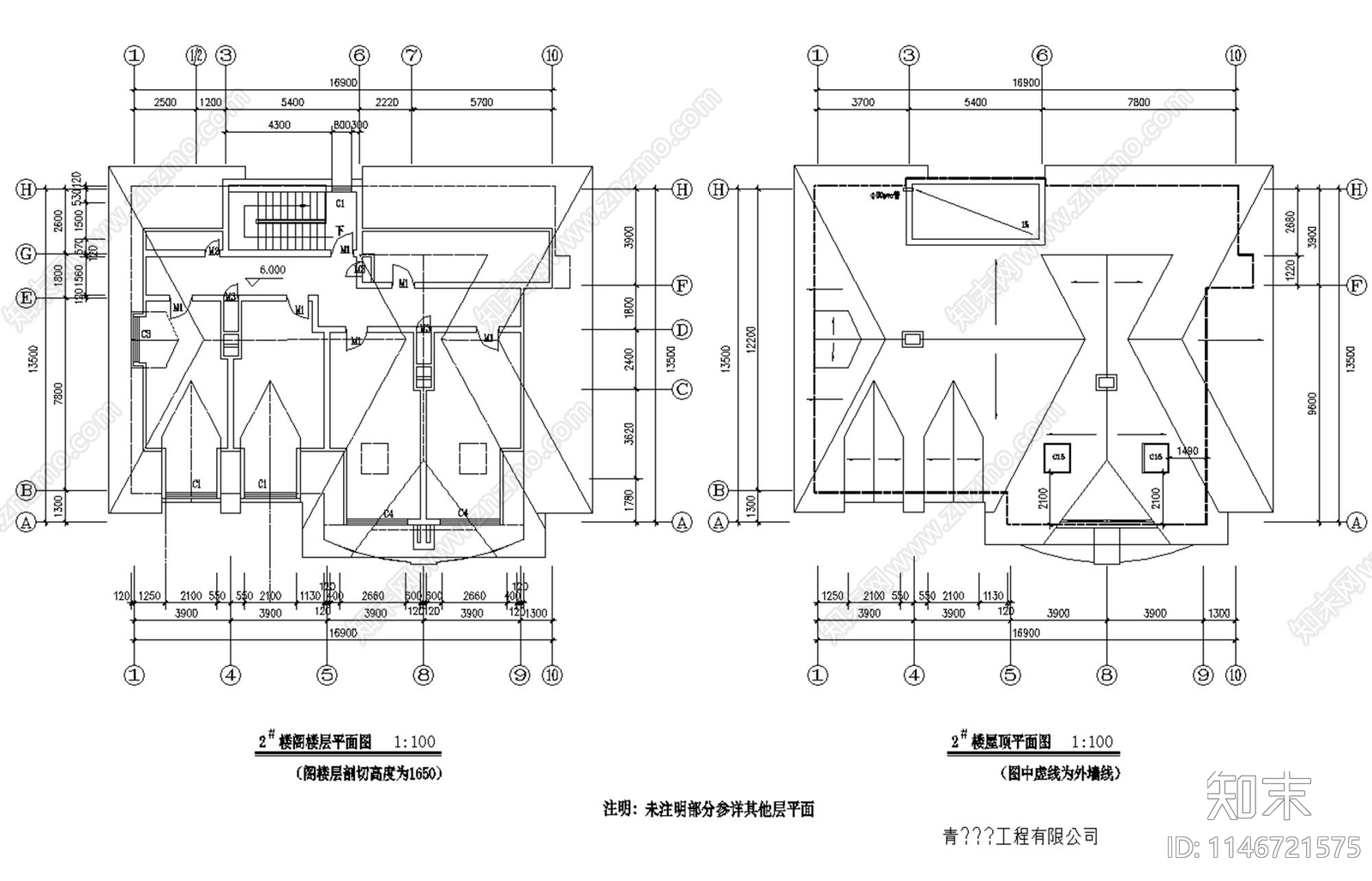 别墅式疗养院建筑施工图下载【ID:1146721575】