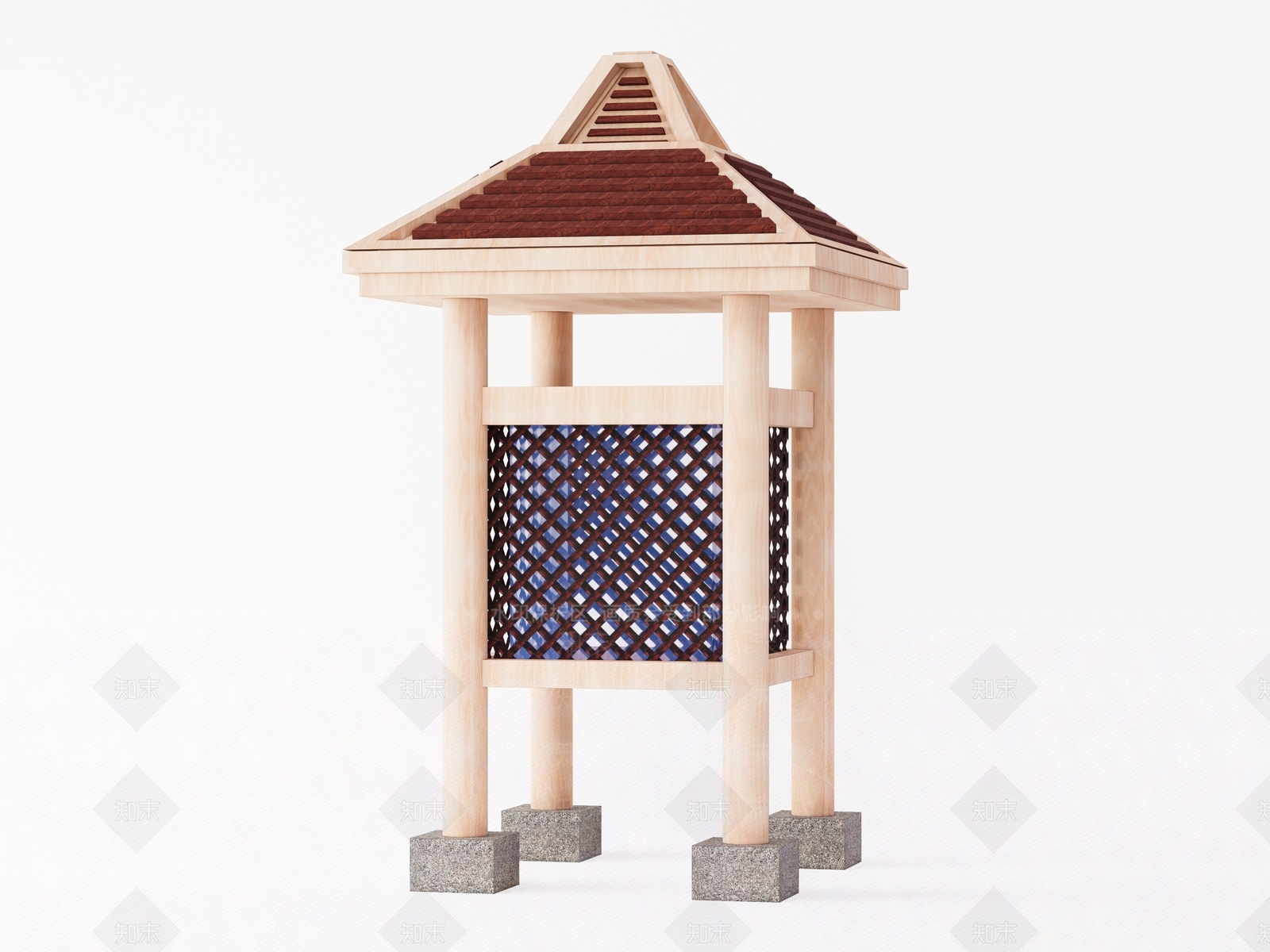 现代风格亭子SU模型下载【ID:1146723240】