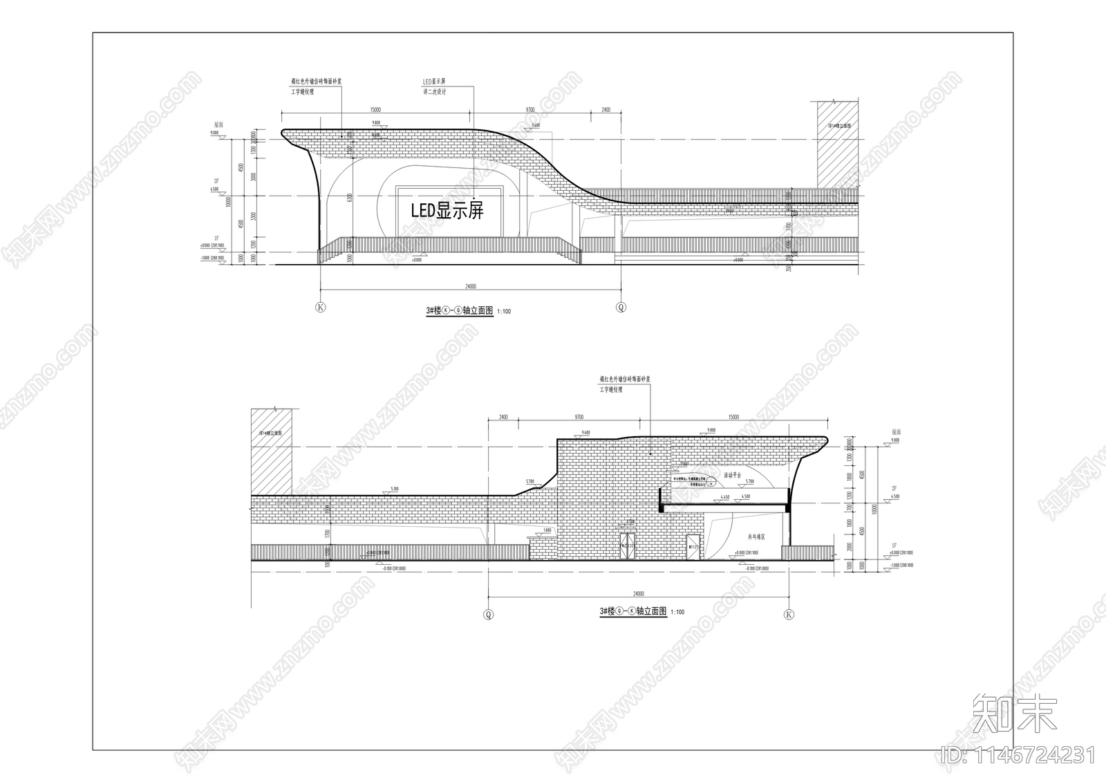 小学工程建筑cad施工图下载【ID:1146724231】