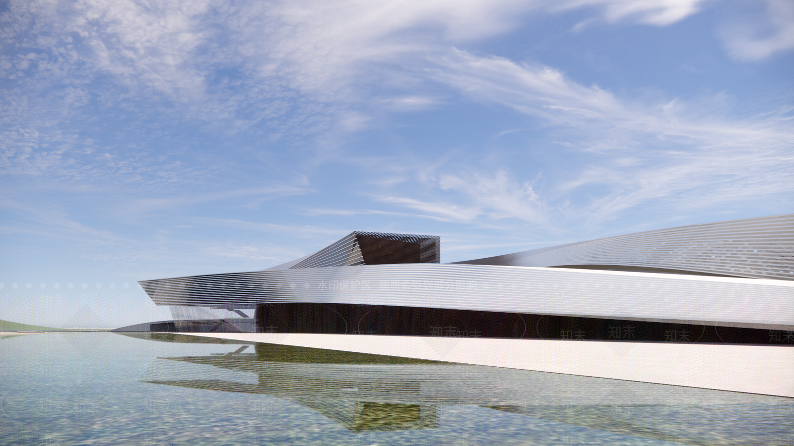现代展览馆建筑SU模型下载【ID:1146728744】