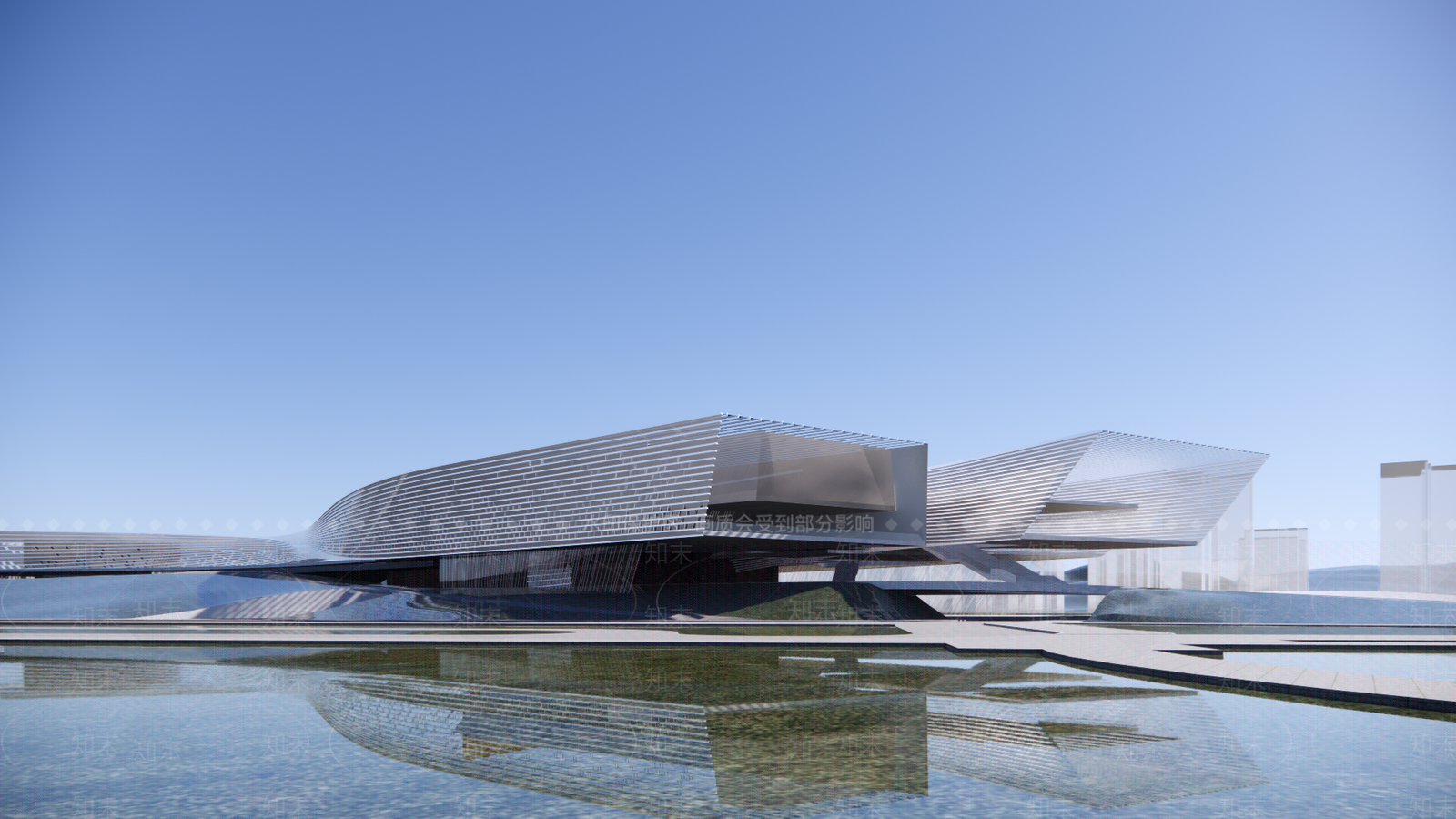 现代展览馆建筑SU模型下载【ID:1146728744】