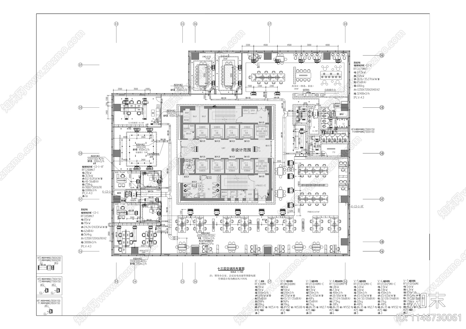 中鹏集团办公室改造室内cad施工图下载【ID:1146730061】