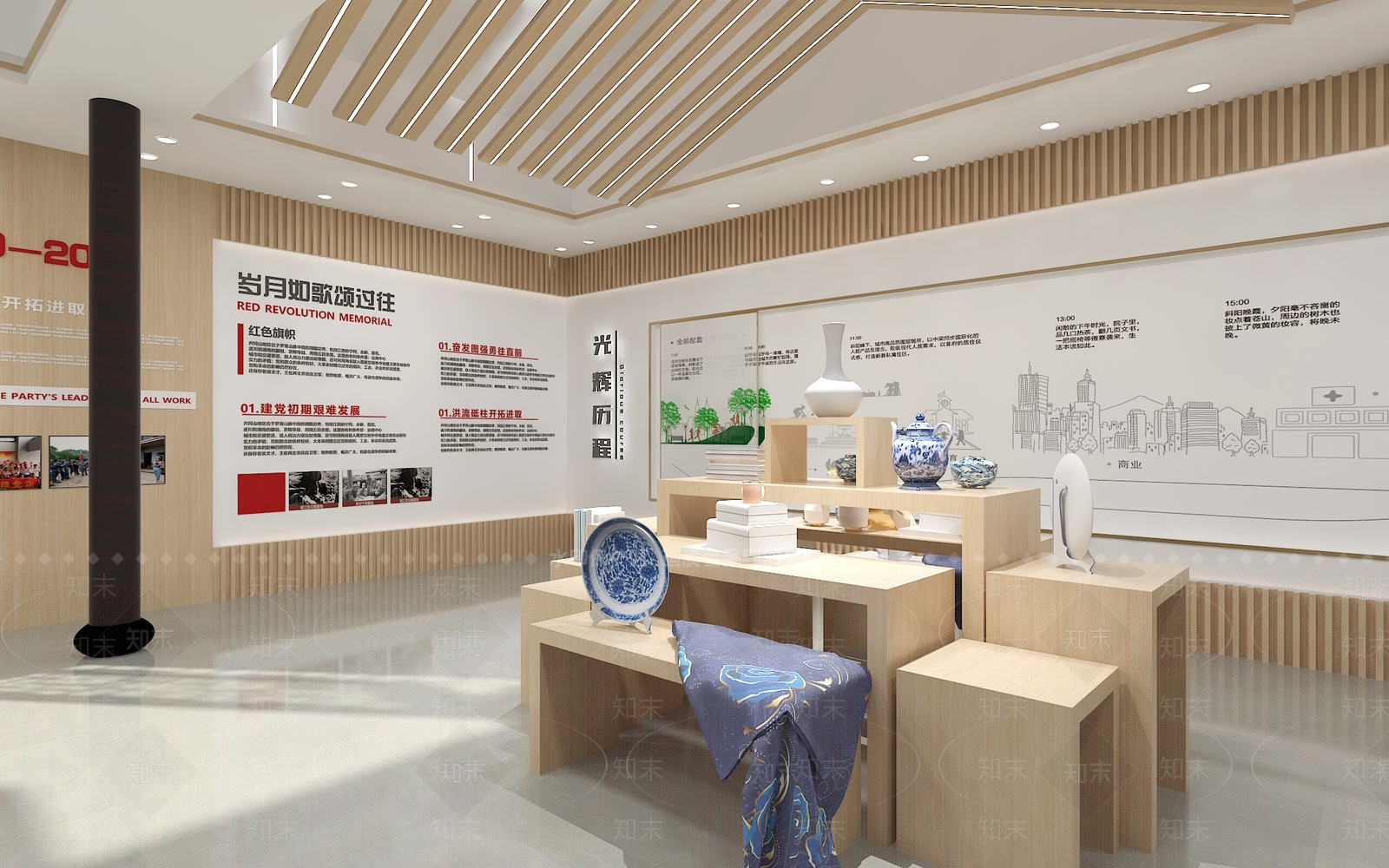 新中式党建品牌馆SU模型下载【ID:1146731284】