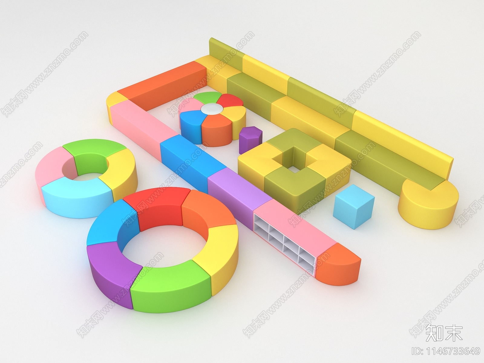 沙发凳3D模型下载【ID:1146733649】