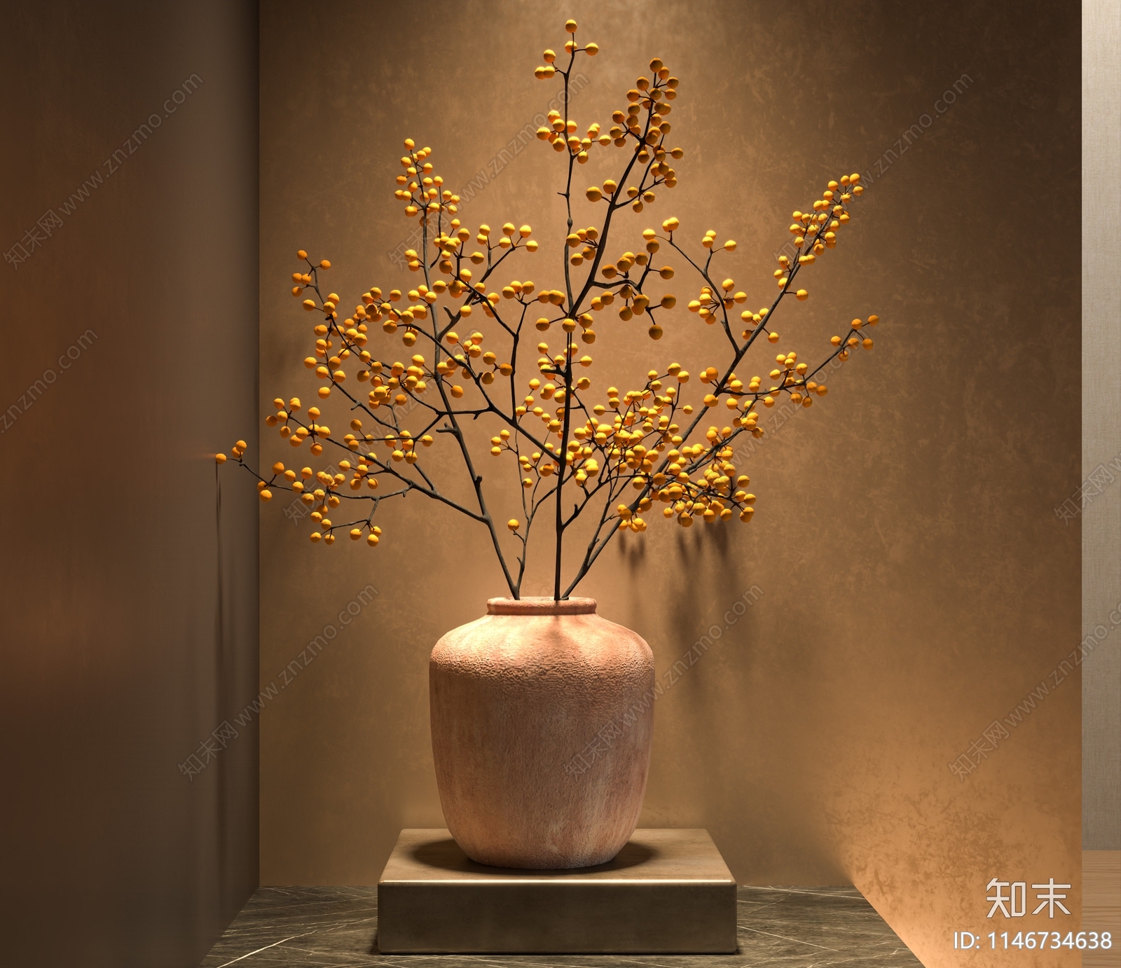 花瓶摆件3D模型下载【ID:1146734638】