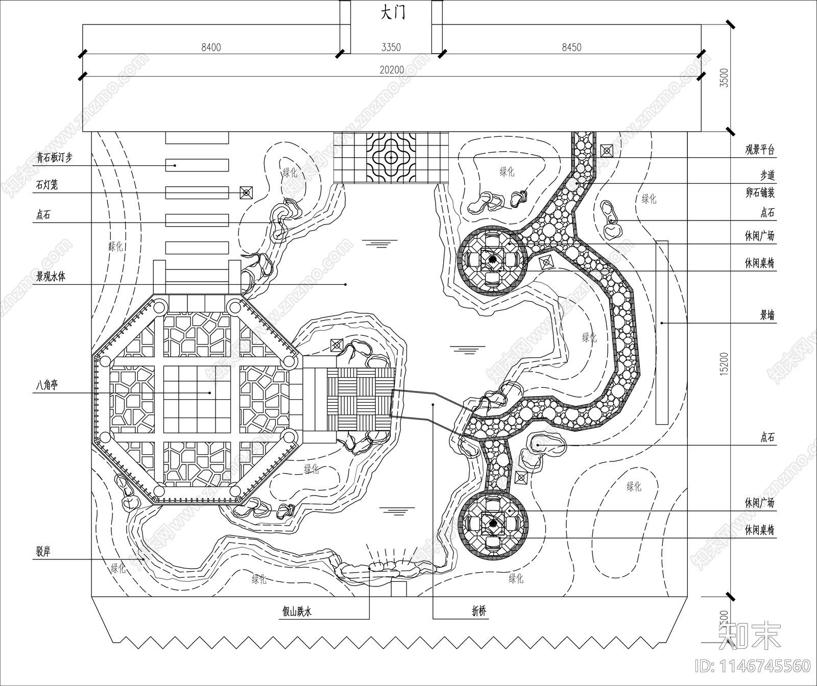 某四合院景观平面图施工图下载【ID:1146745560】