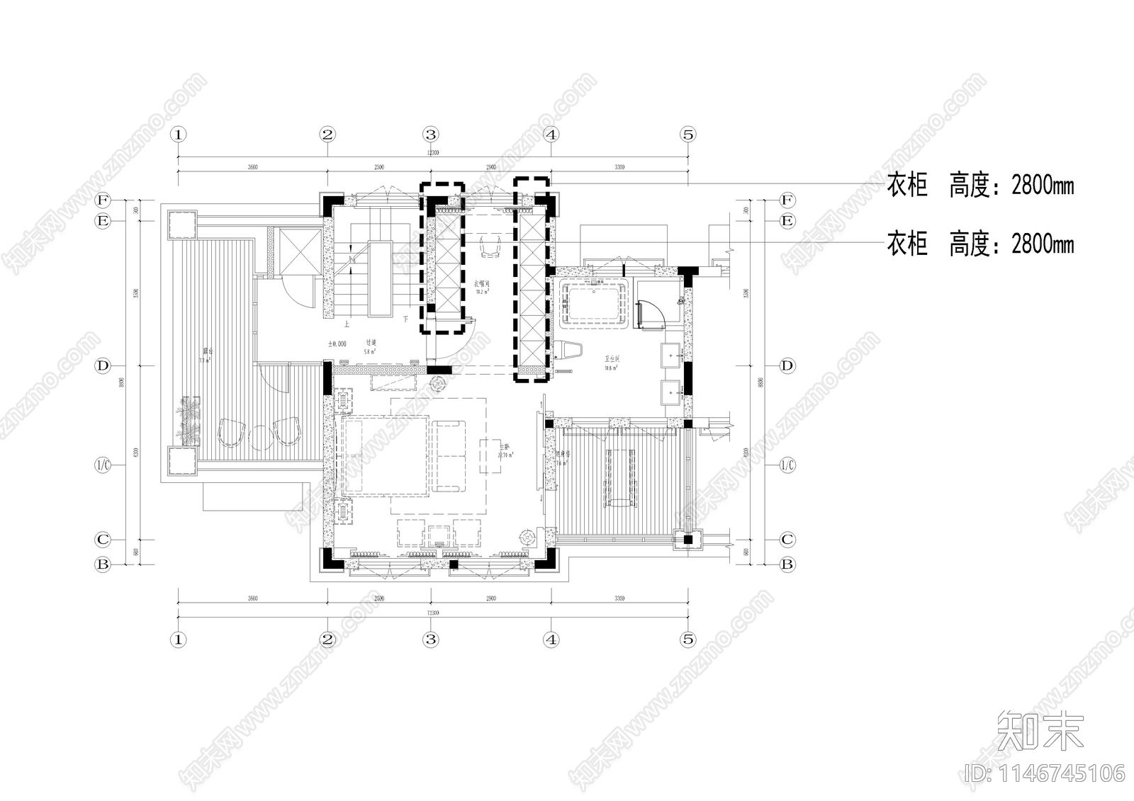 中建壹号别墅样板间室内cad施工图下载【ID:1146745106】