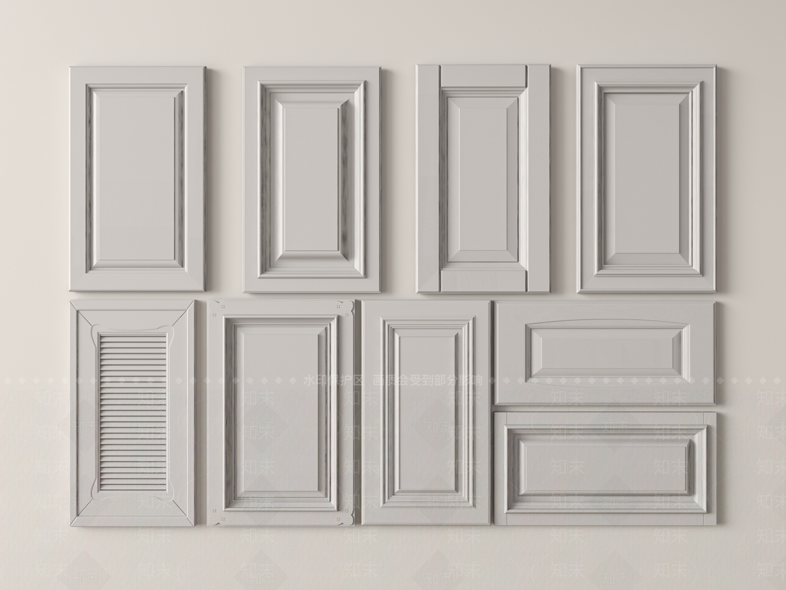 简欧门板3D模型下载【ID:1146748134】