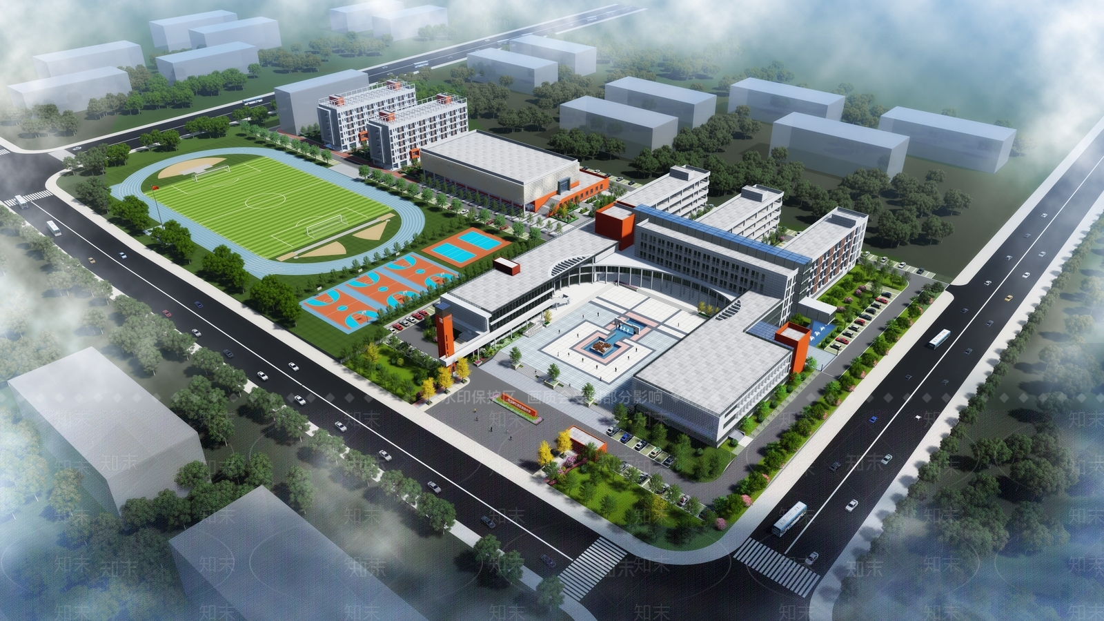 现代学校SU模型下载【ID:1146758713】