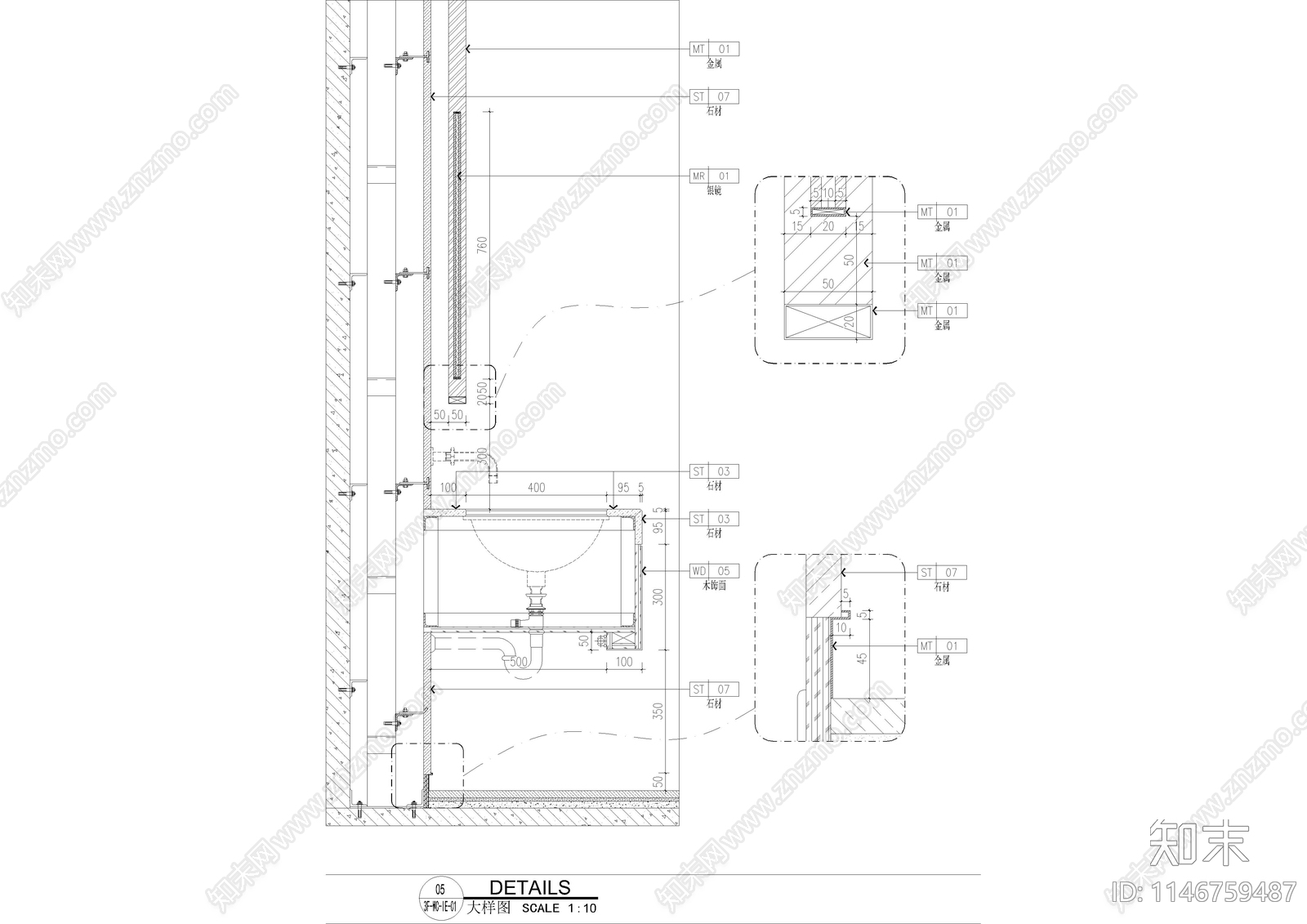 公共卫生间室内cad施工图下载【ID:1146759487】