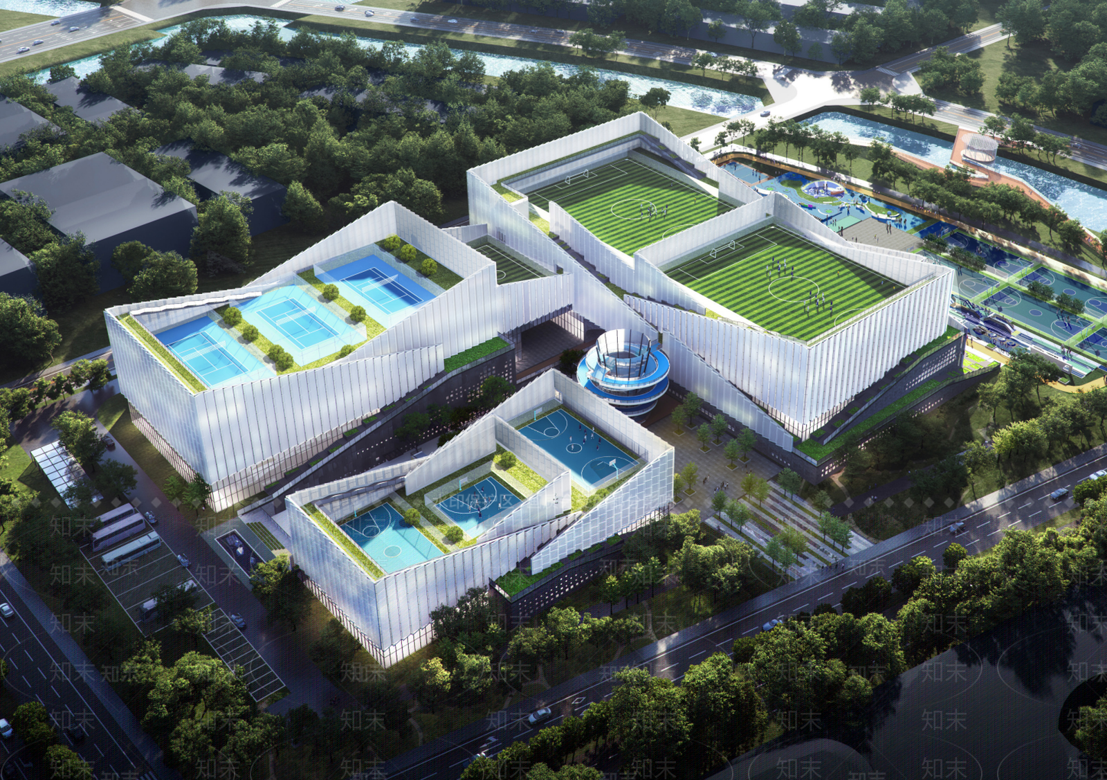 现代体育中心SU模型下载【ID:1146761560】