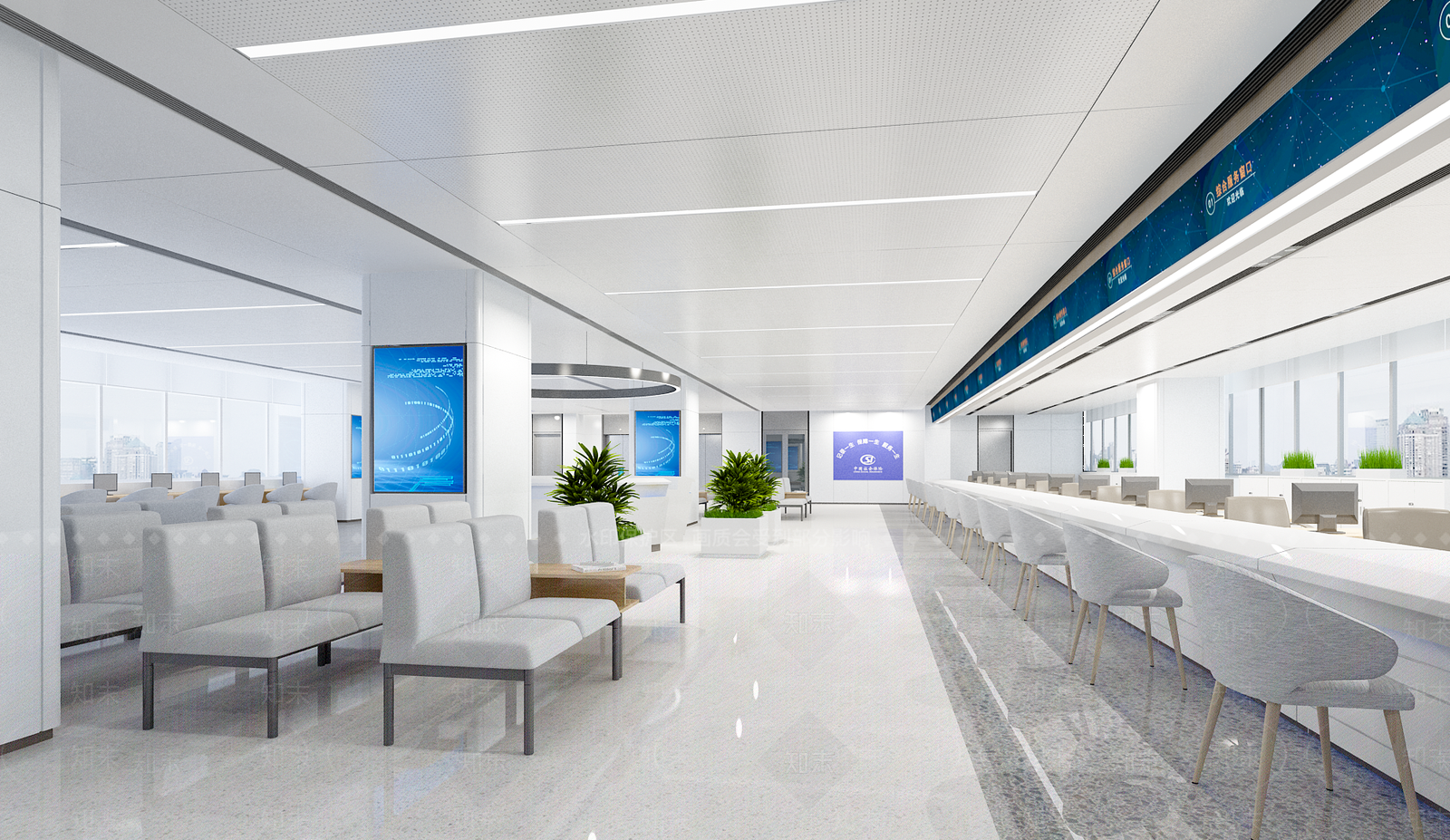 现代市民服务办事大厅SU模型下载【ID:1146762322】