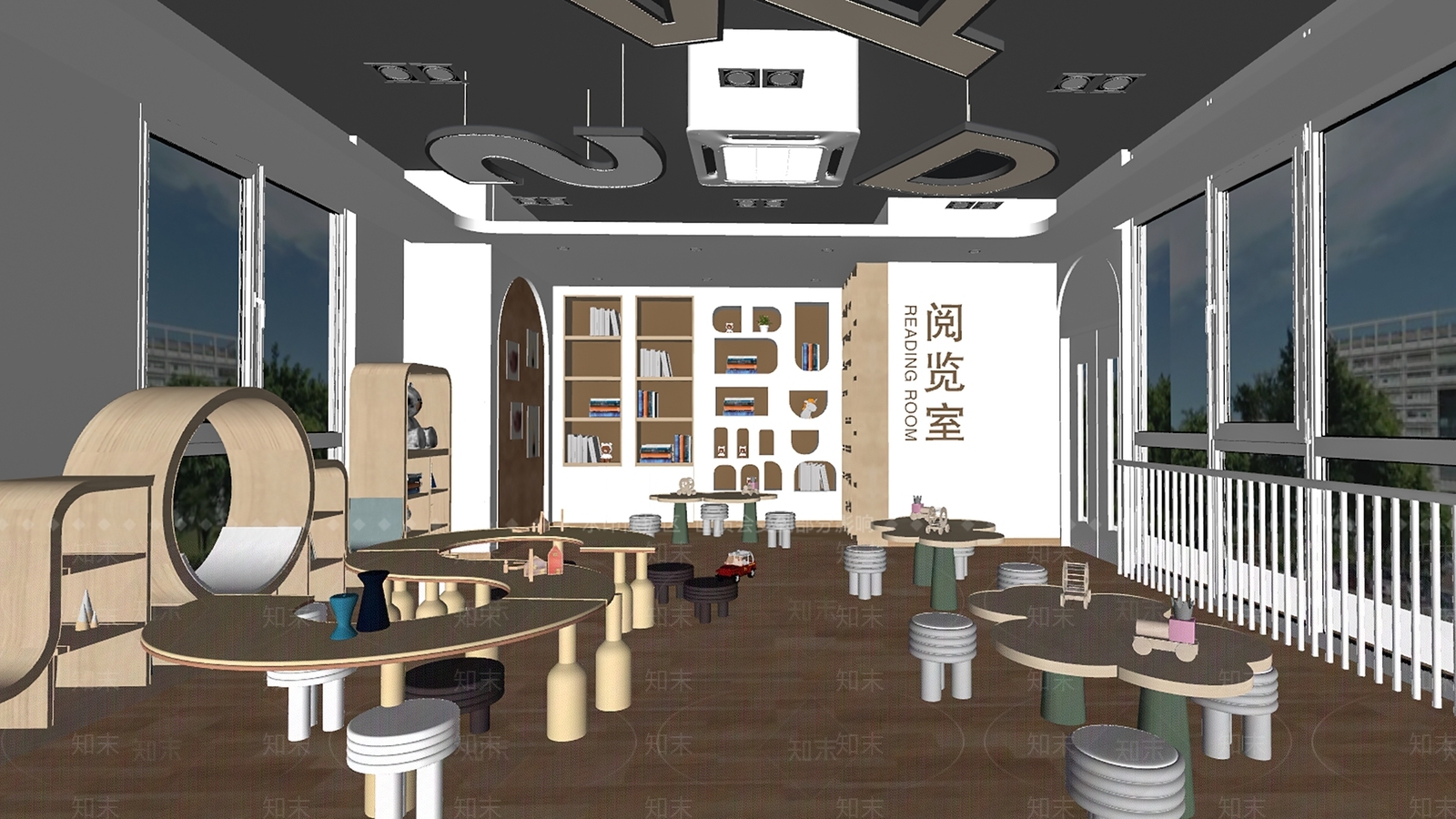 现代儿童活动室SU模型下载【ID:1146762832】
