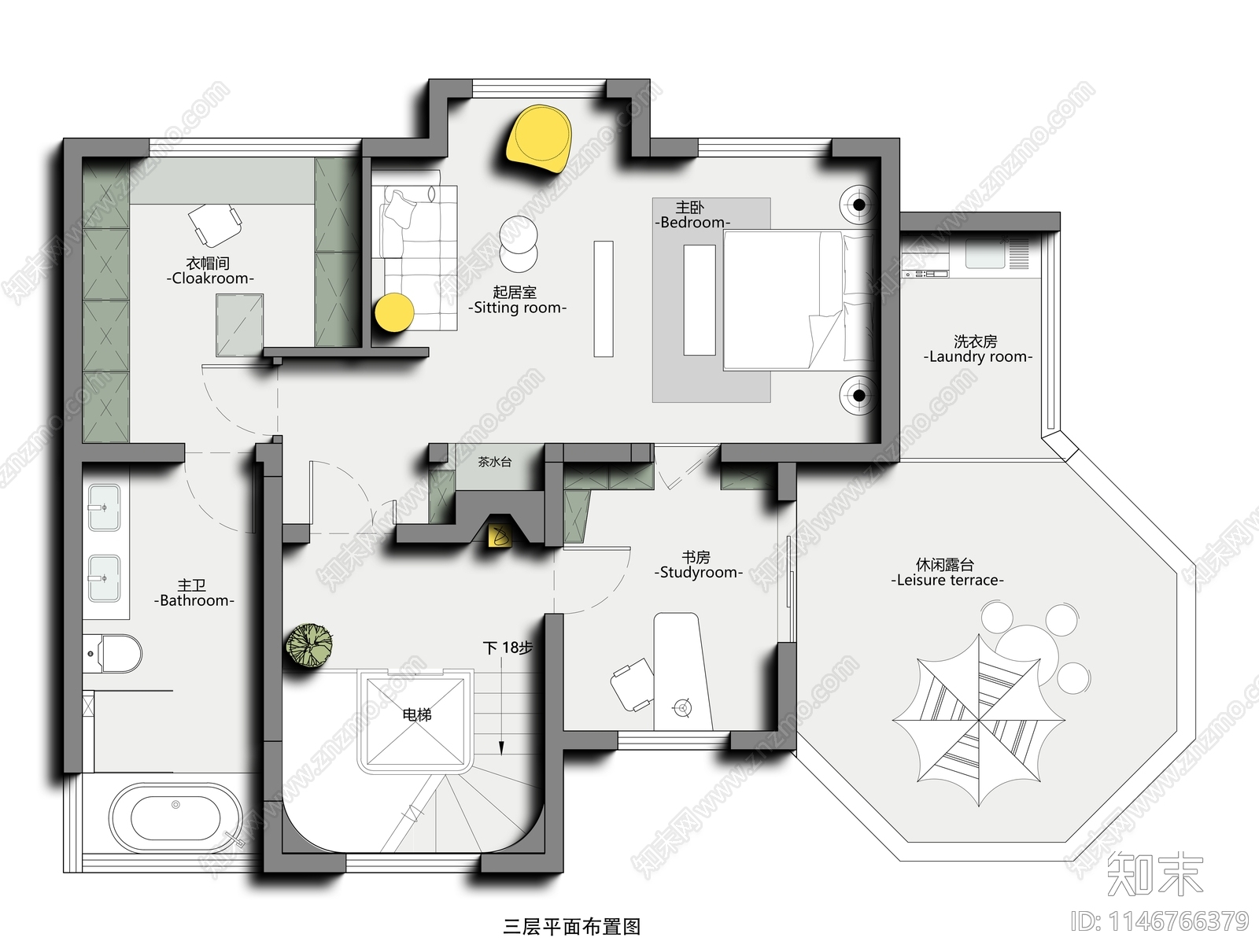 别墅平面图cad施工图下载【ID:1146766379】