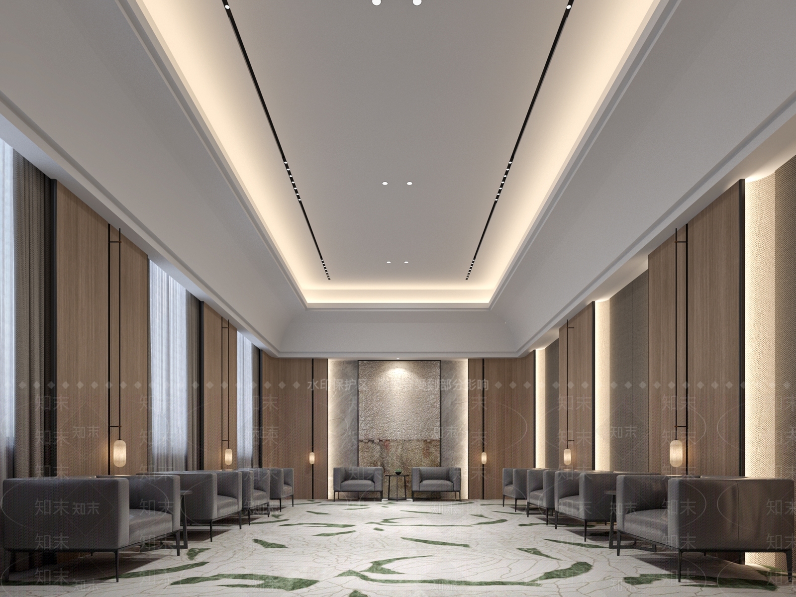 现代风格会客室接待空间3D模型下载【ID:1146774800】