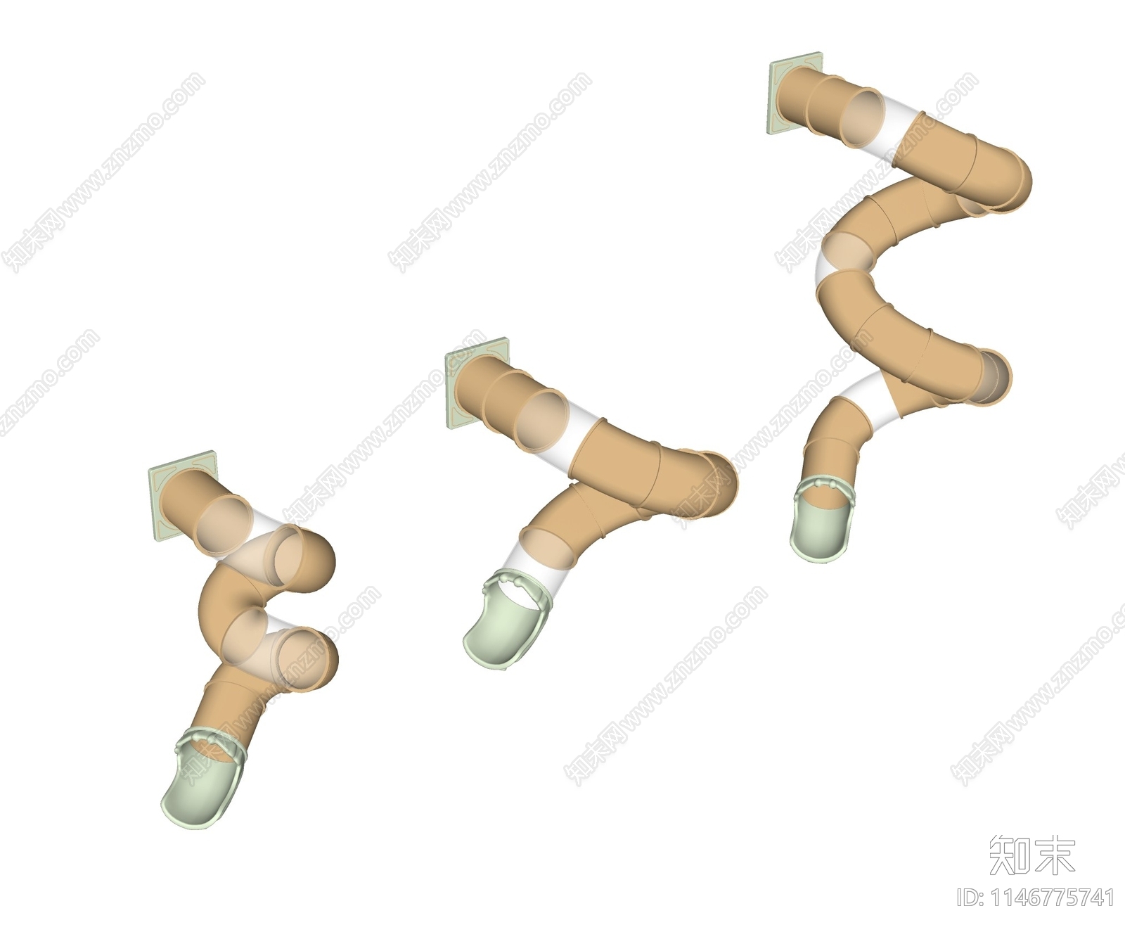 网红透明滑梯SU模型下载【ID:1146775741】