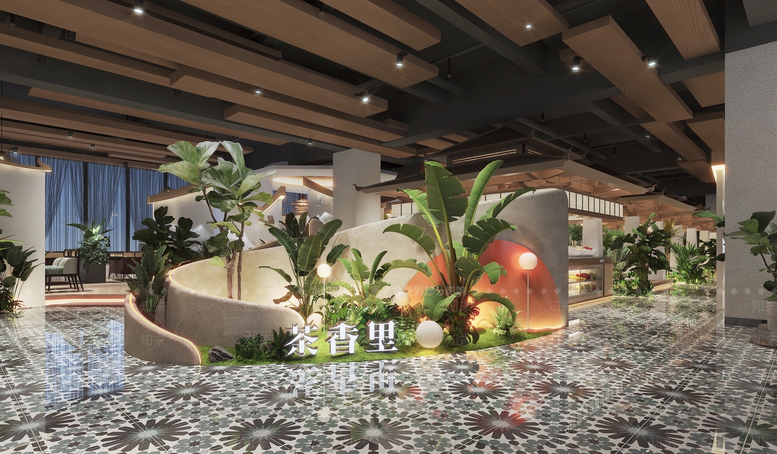 自助餐厅3D模型下载【ID:1214076604】
