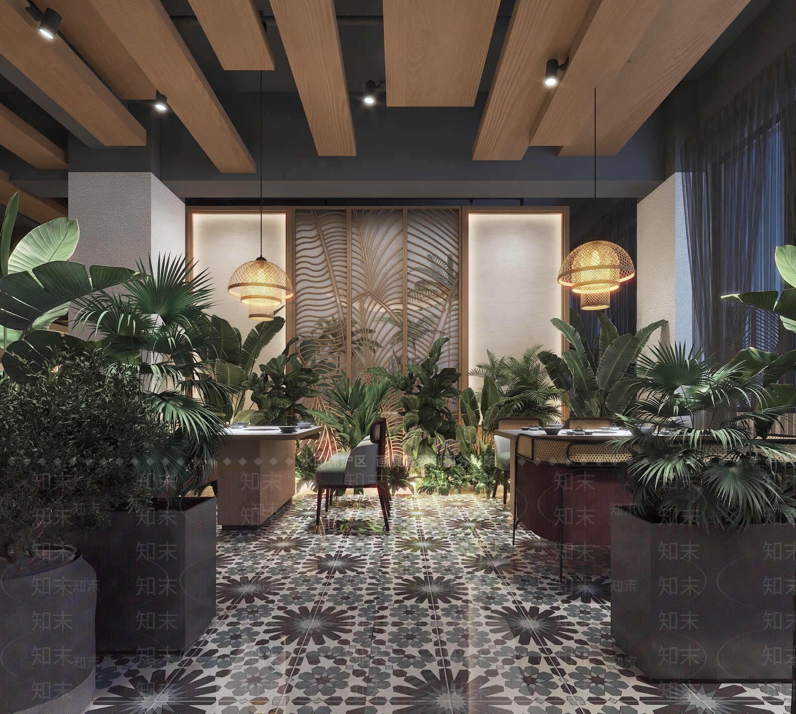 自助餐厅3D模型下载【ID:1214076604】