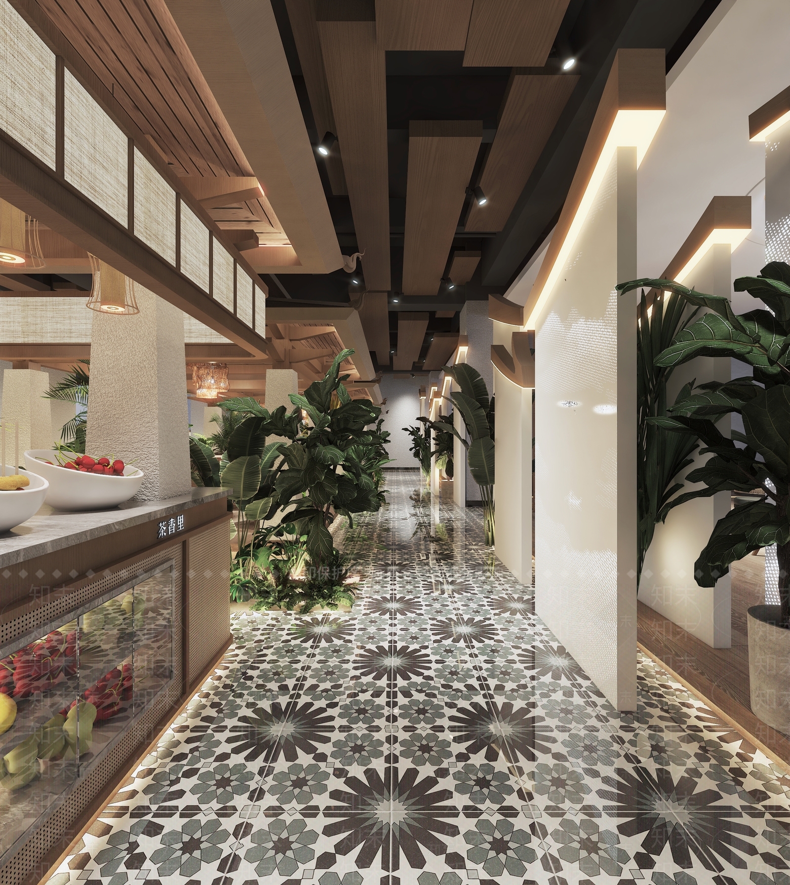 东南亚花园餐厅3D模型下载【ID:1146779803】