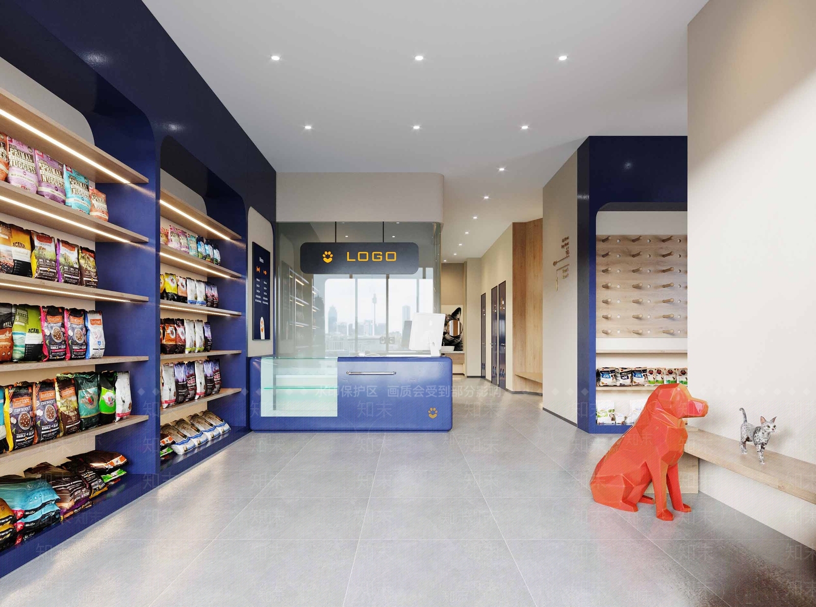 现代宠物店SU模型下载【ID:1146791188】